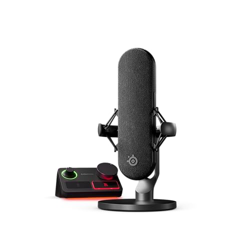 SteelSeries Alias Pro XLR Microphone Plus Stream Mixer, Black