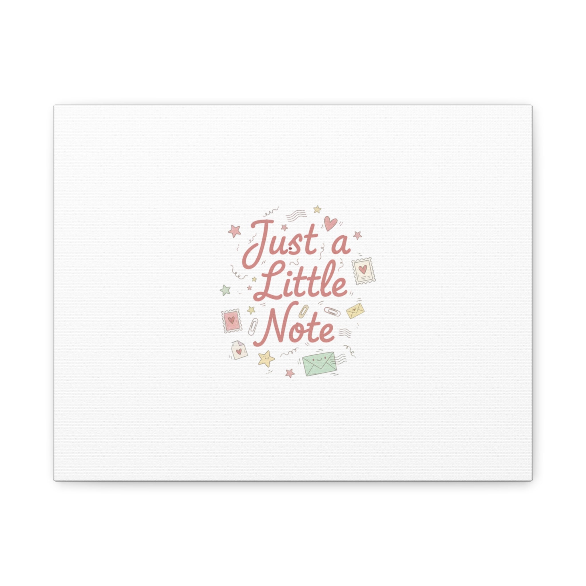 Just a Little Note Canvas | Handwritten Doodle Sketch Aesthetic