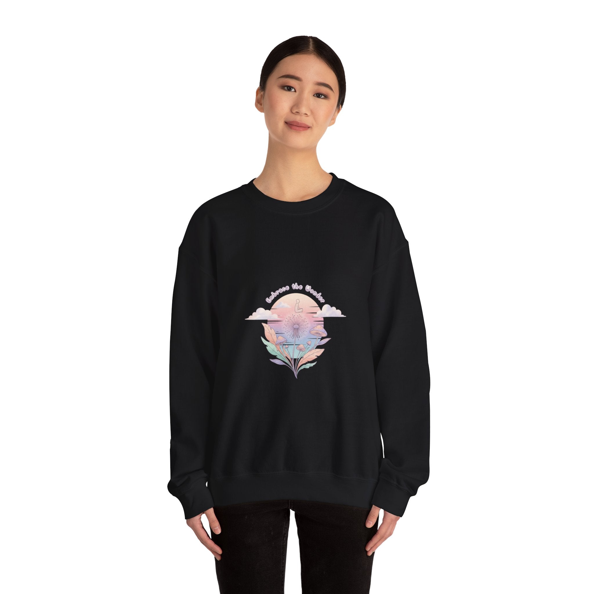 gentle cosmic creature sweatshirt | wholesome surrealism, pastel existential