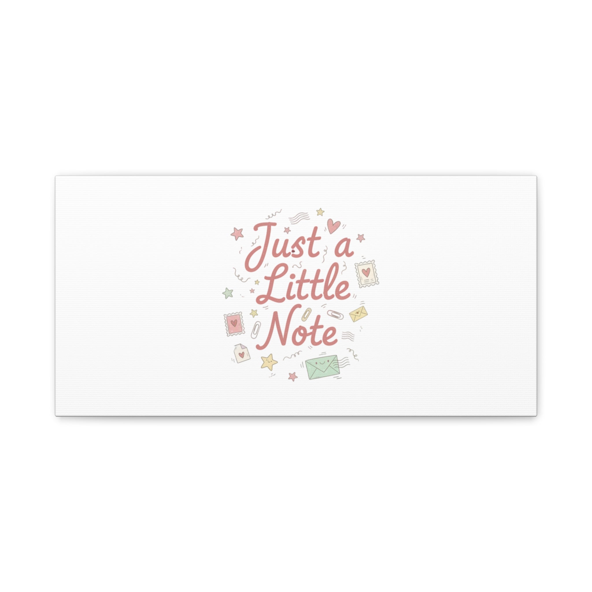 Just a Little Note Canvas | Handwritten Doodle Sketch Aesthetic