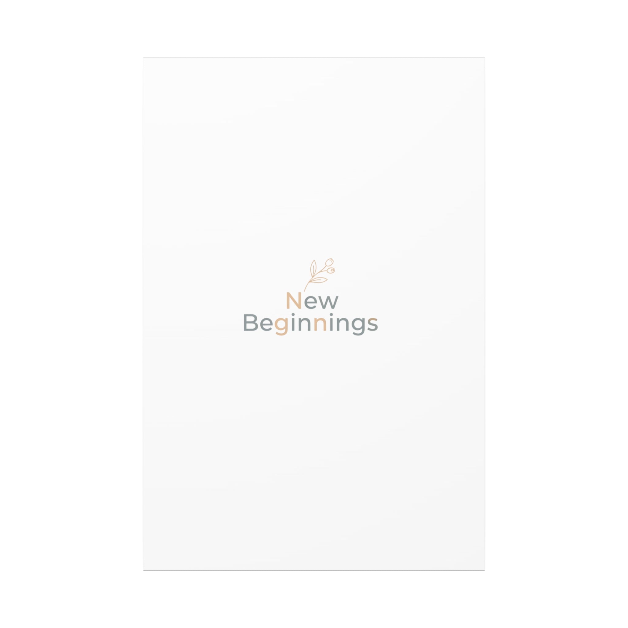 New Beginnings Canvas | Fresh-Start Minimalism, blank page art print