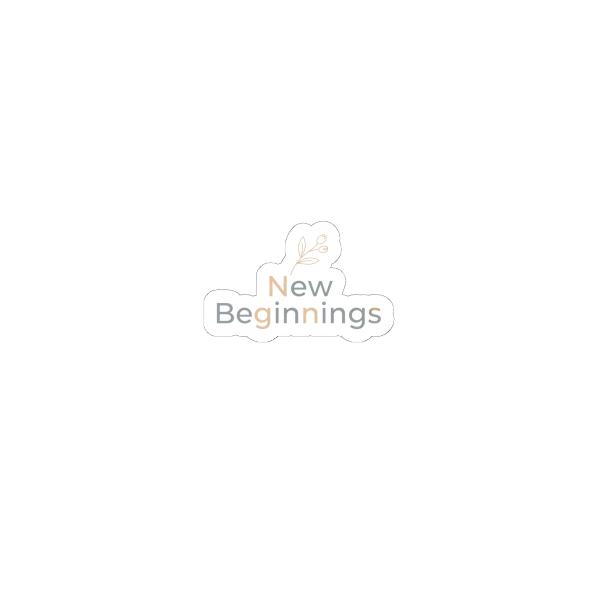 New Beginnings Sticker | Fresh Start Minimalism, blank slate decal