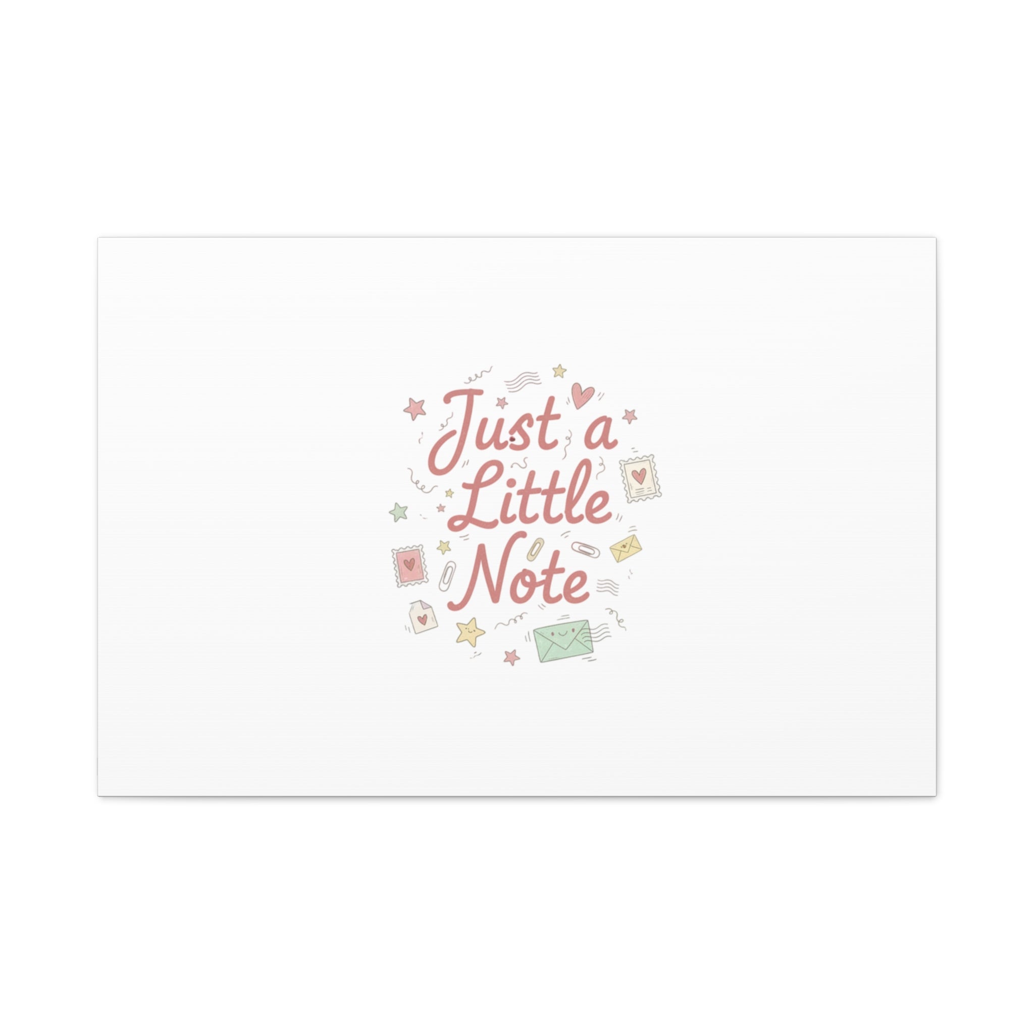 Just a Little Note Canvas | Handwritten Doodle Sketch Aesthetic