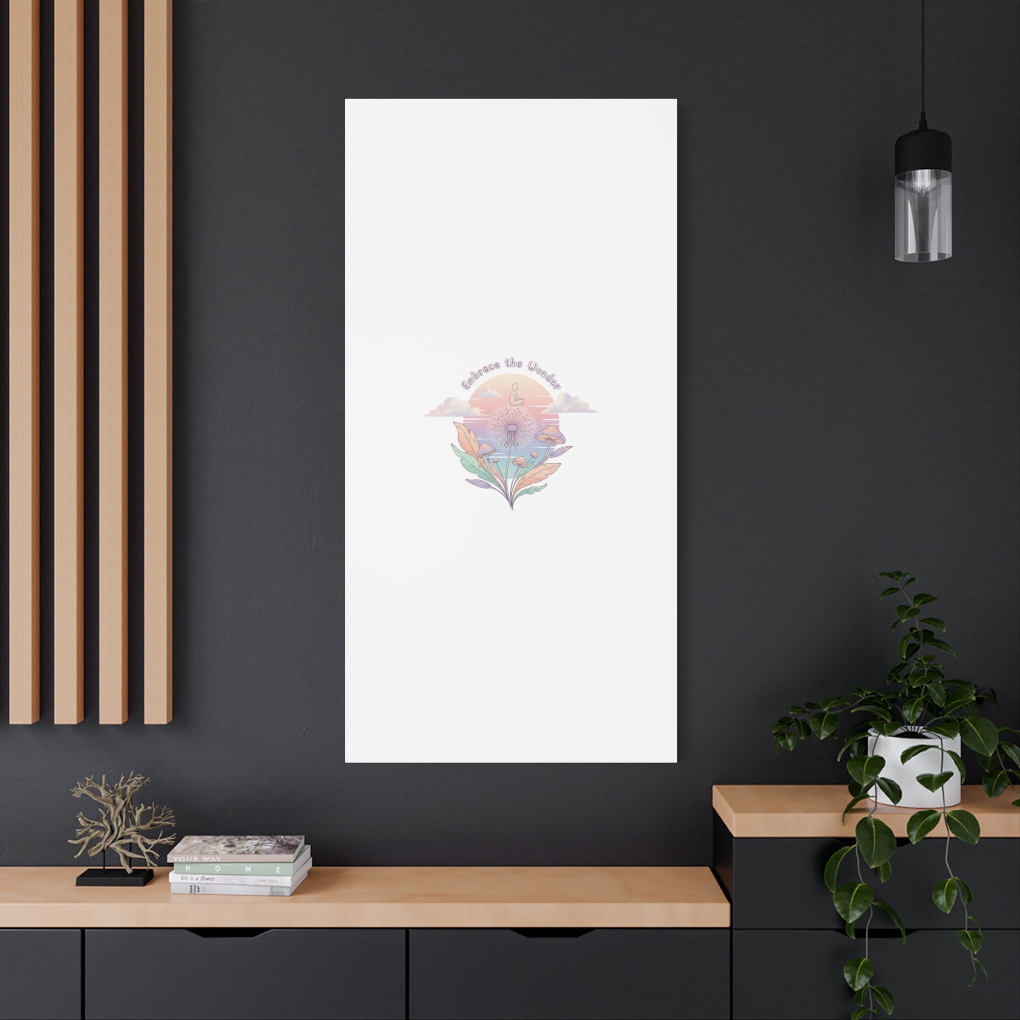 Embrace the Wonder pastel surreal nature print, Canvas