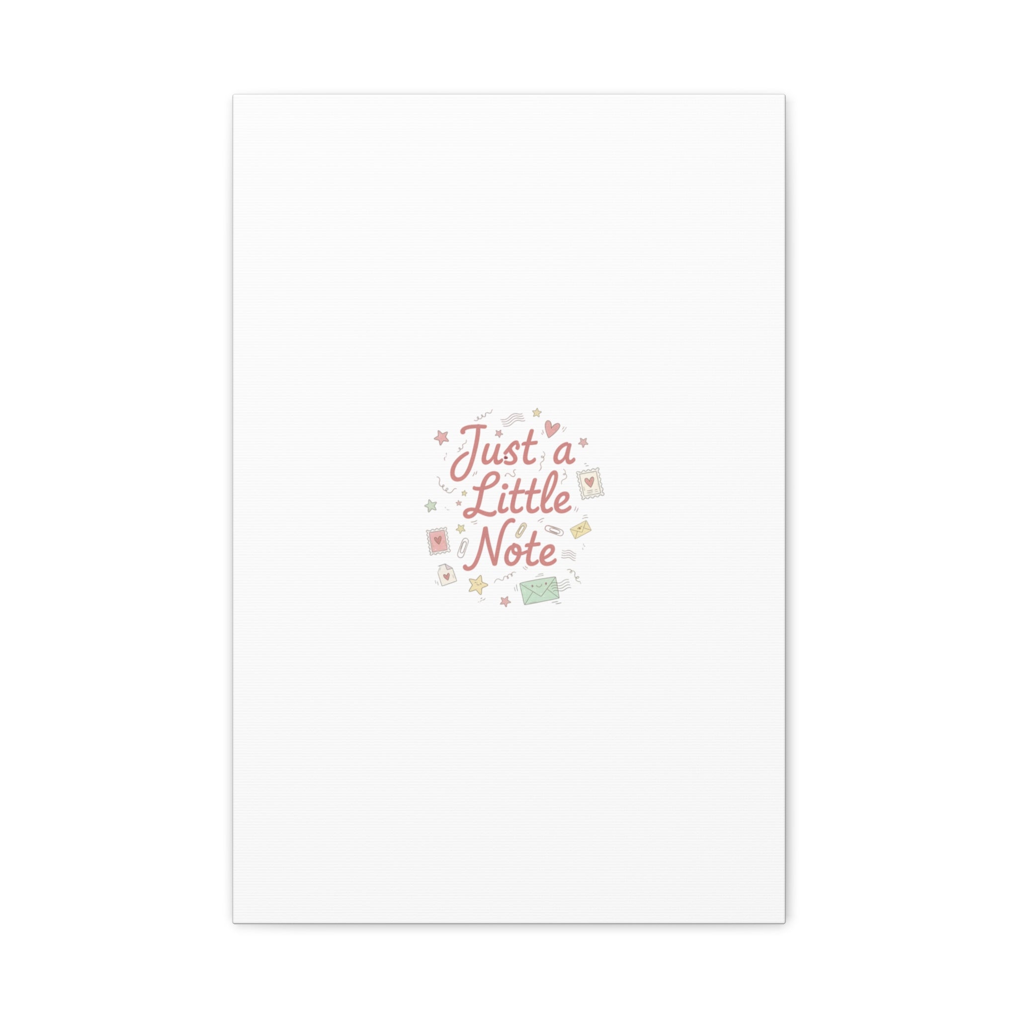 Just a Little Note Canvas | Handwritten Doodle Sketch Aesthetic
