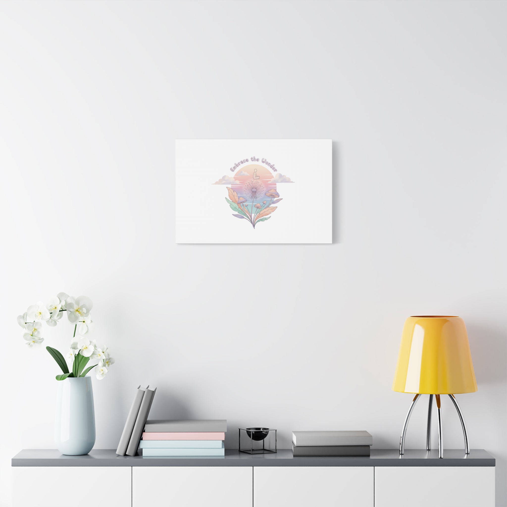 Embrace the Wonder pastel surreal nature print, Canvas