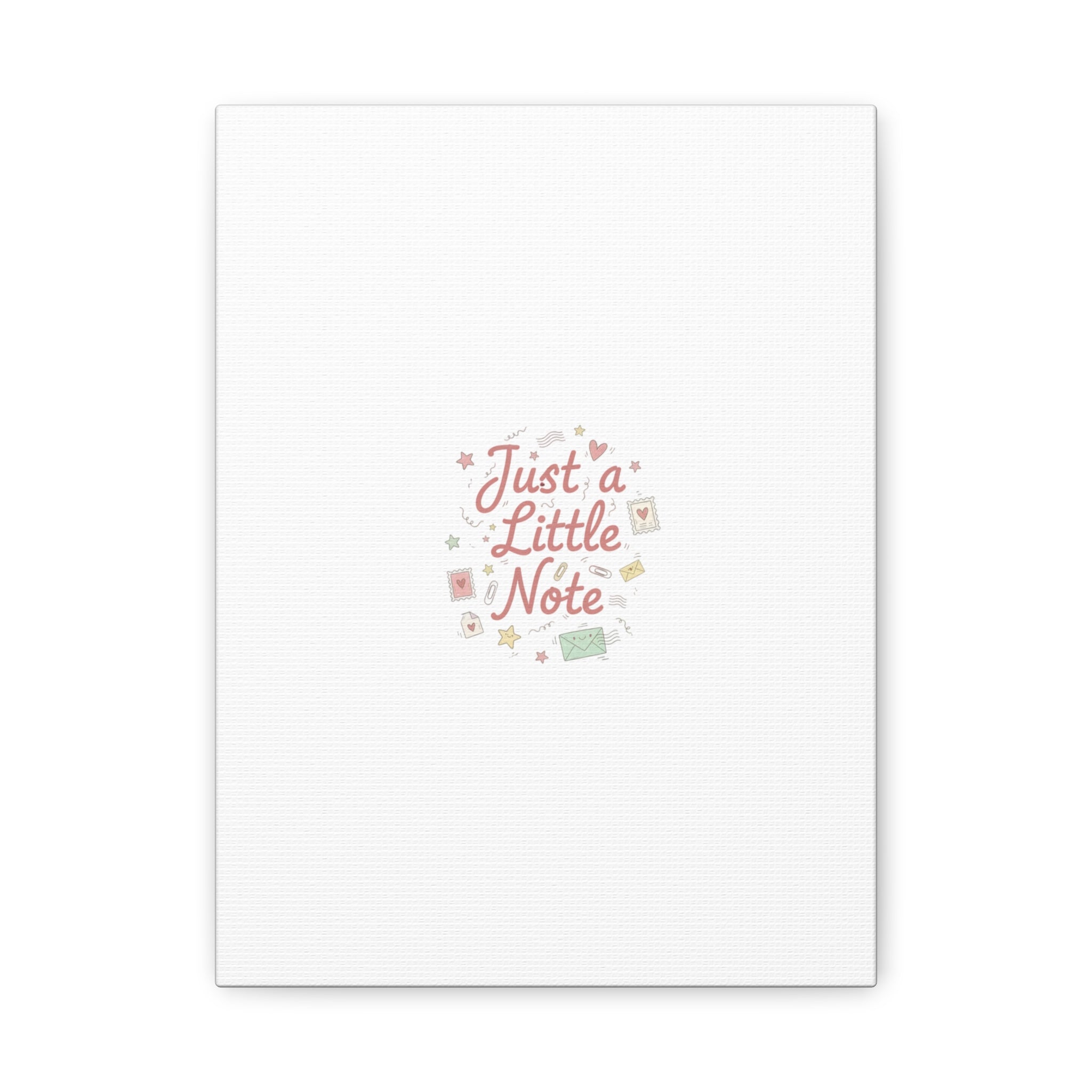 Just a Little Note Canvas | Handwritten Doodle Sketch Aesthetic