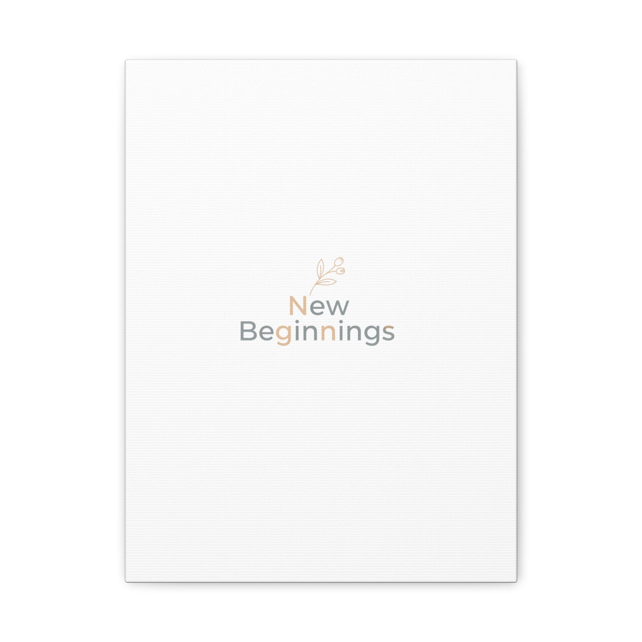 New Beginnings Canvas | Fresh-Start Minimalism, blank page art print