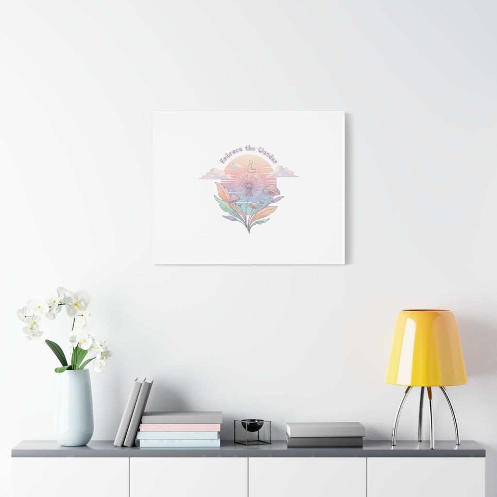 Embrace the Wonder pastel surreal nature print, Canvas