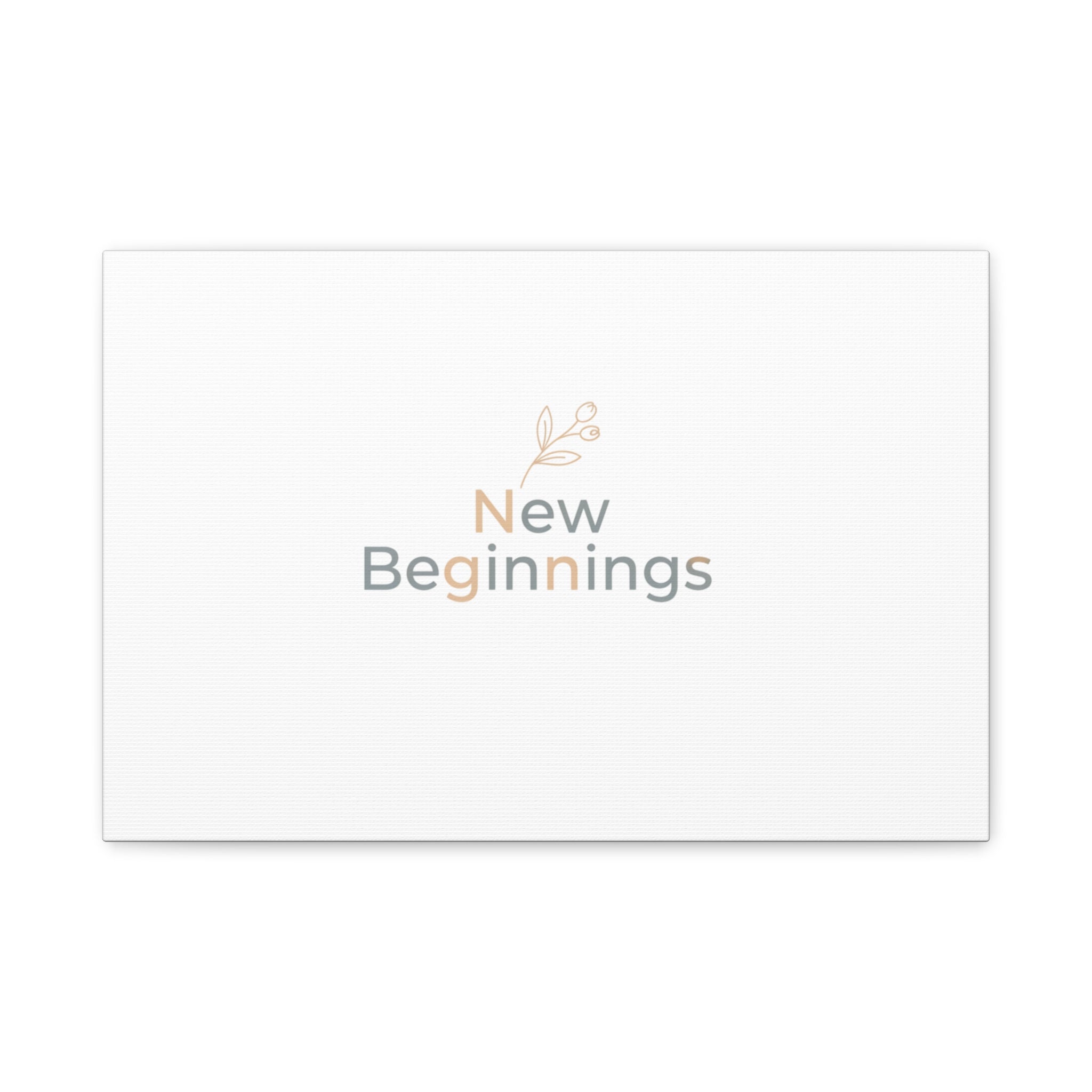 New Beginnings Canvas | Fresh-Start Minimalism, blank page art print