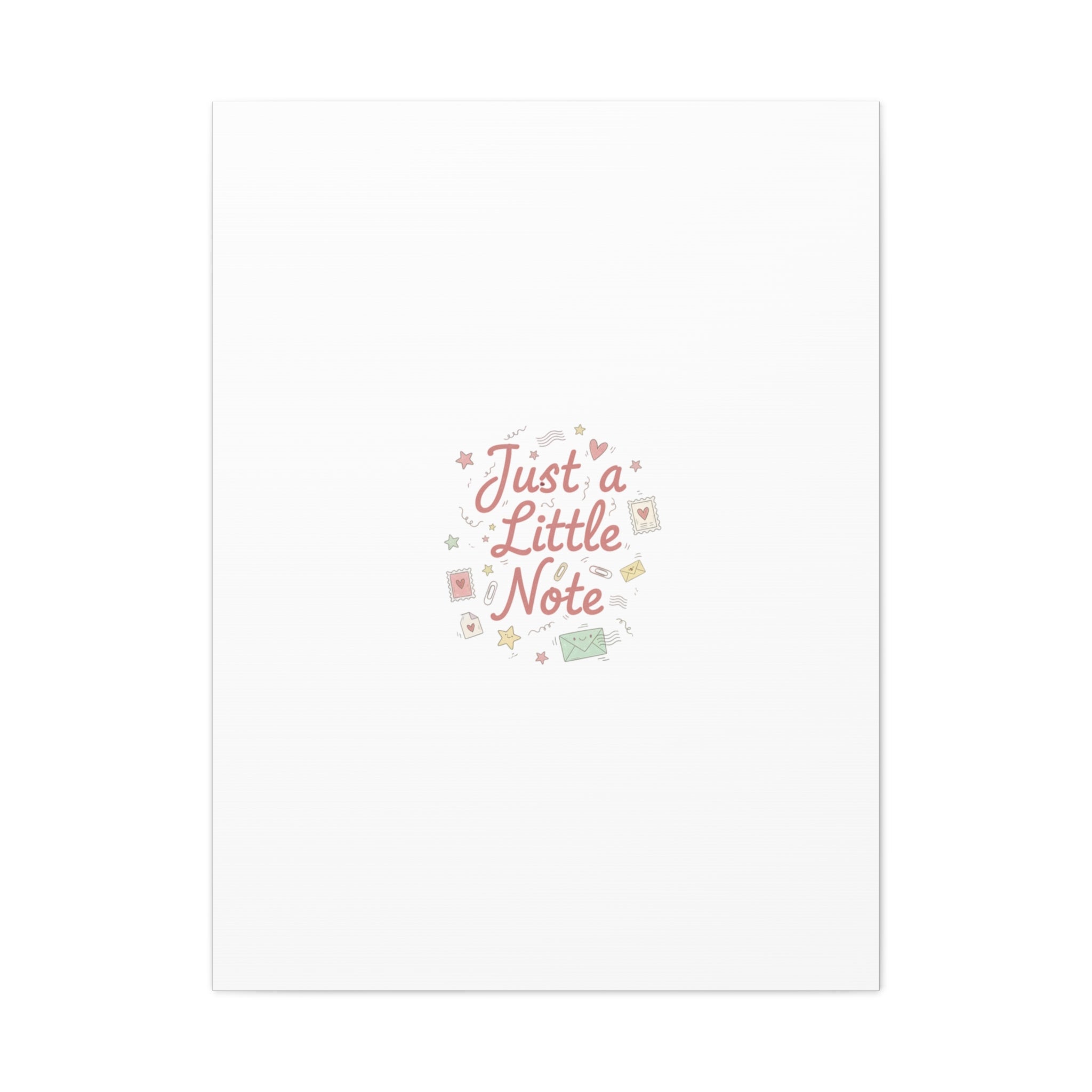 Just a Little Note Canvas | Handwritten Doodle Sketch Aesthetic