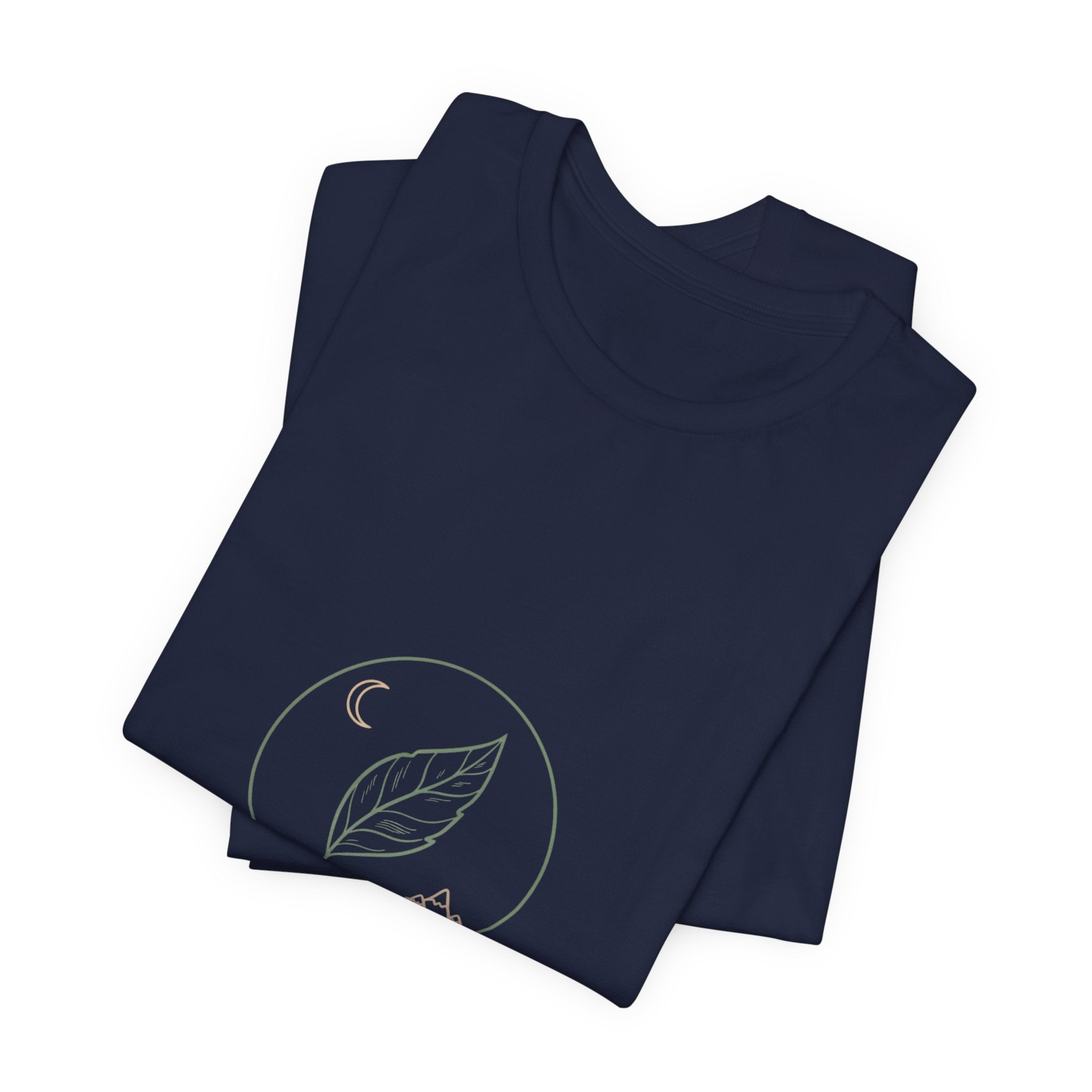 Breathe leaf circle tee | Nature Symbols, Minimal wellness shirt