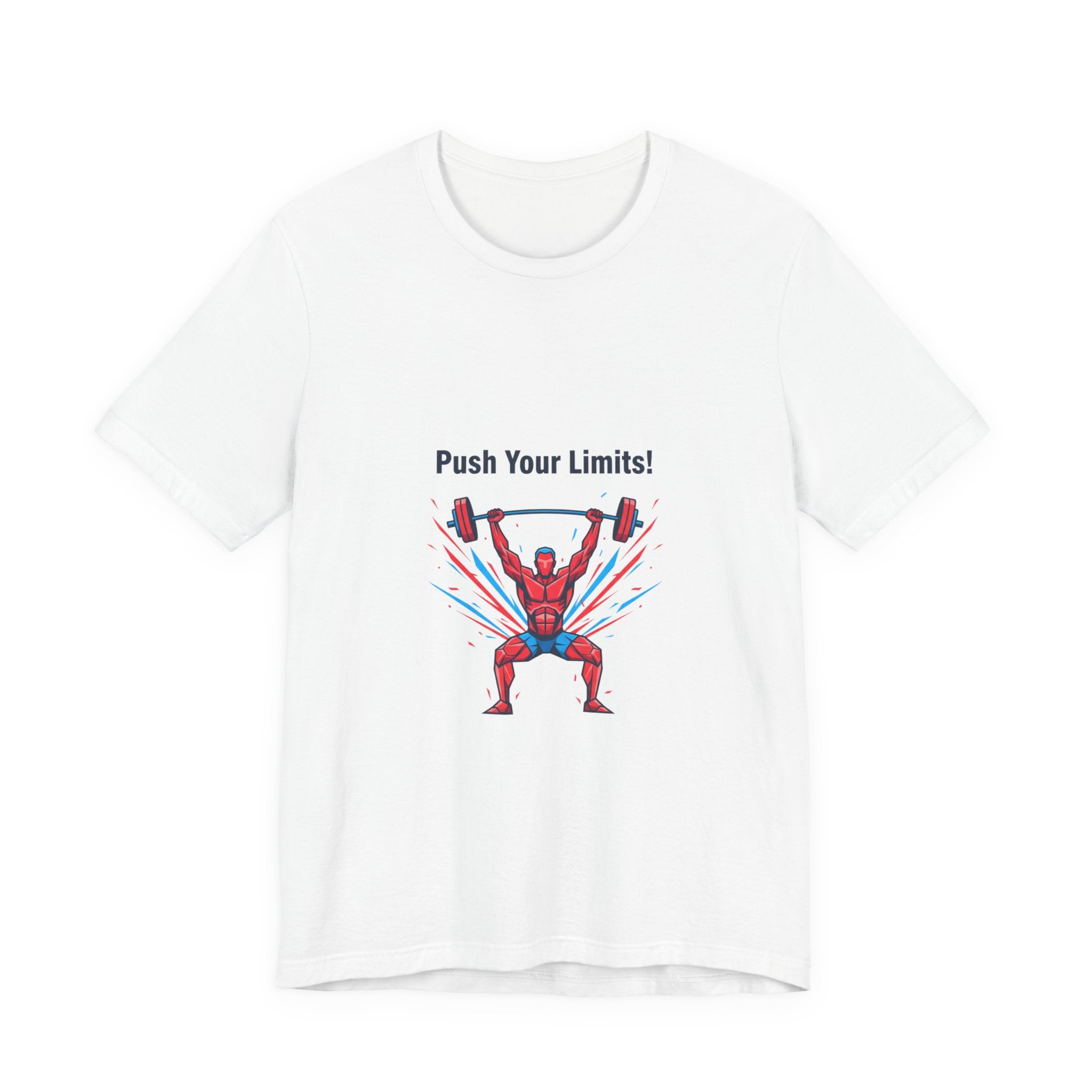 Push Your Limits Barbell, Workout Tee | Fitness Shirt, Gym Motivation