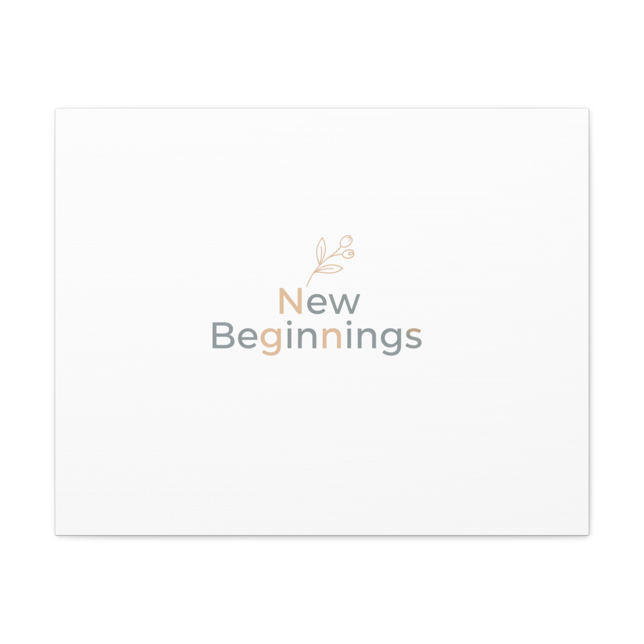 New Beginnings Canvas | Fresh-Start Minimalism, blank page art print