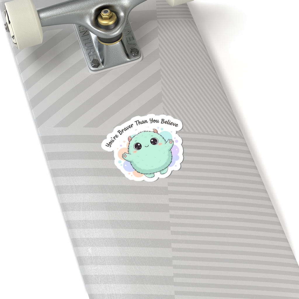 Brave Pastel Monster Sticker | Cute Monster Characters, Therapy Monster