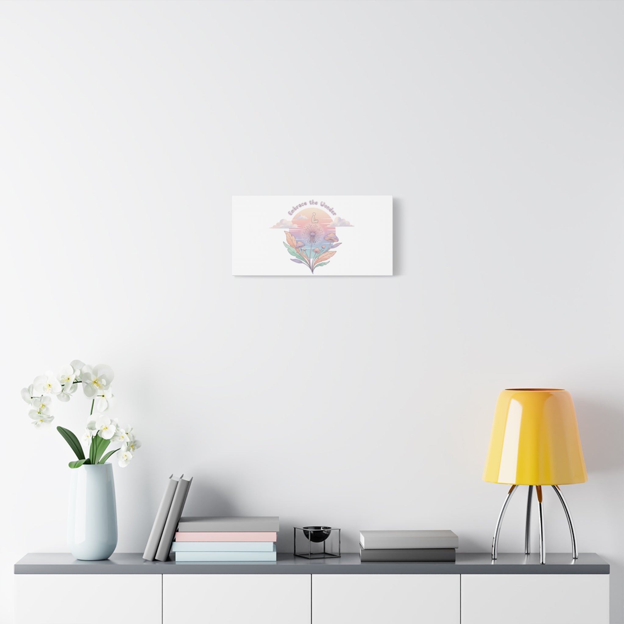 Embrace the Wonder pastel surreal nature print, Canvas