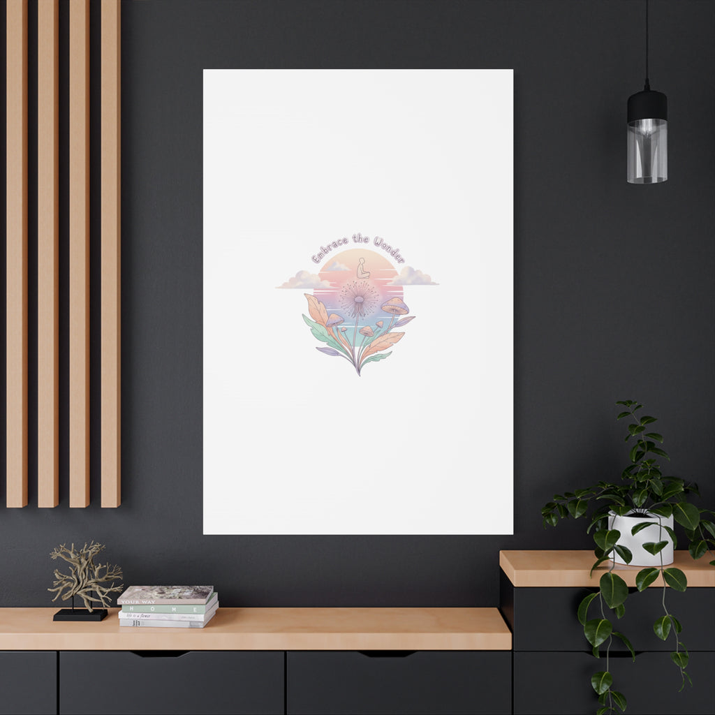 Embrace the Wonder pastel surreal nature print, Canvas