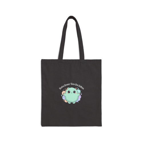 Braver Than You Think Tote | Cute Monster Character, Kawaii Blob Companion