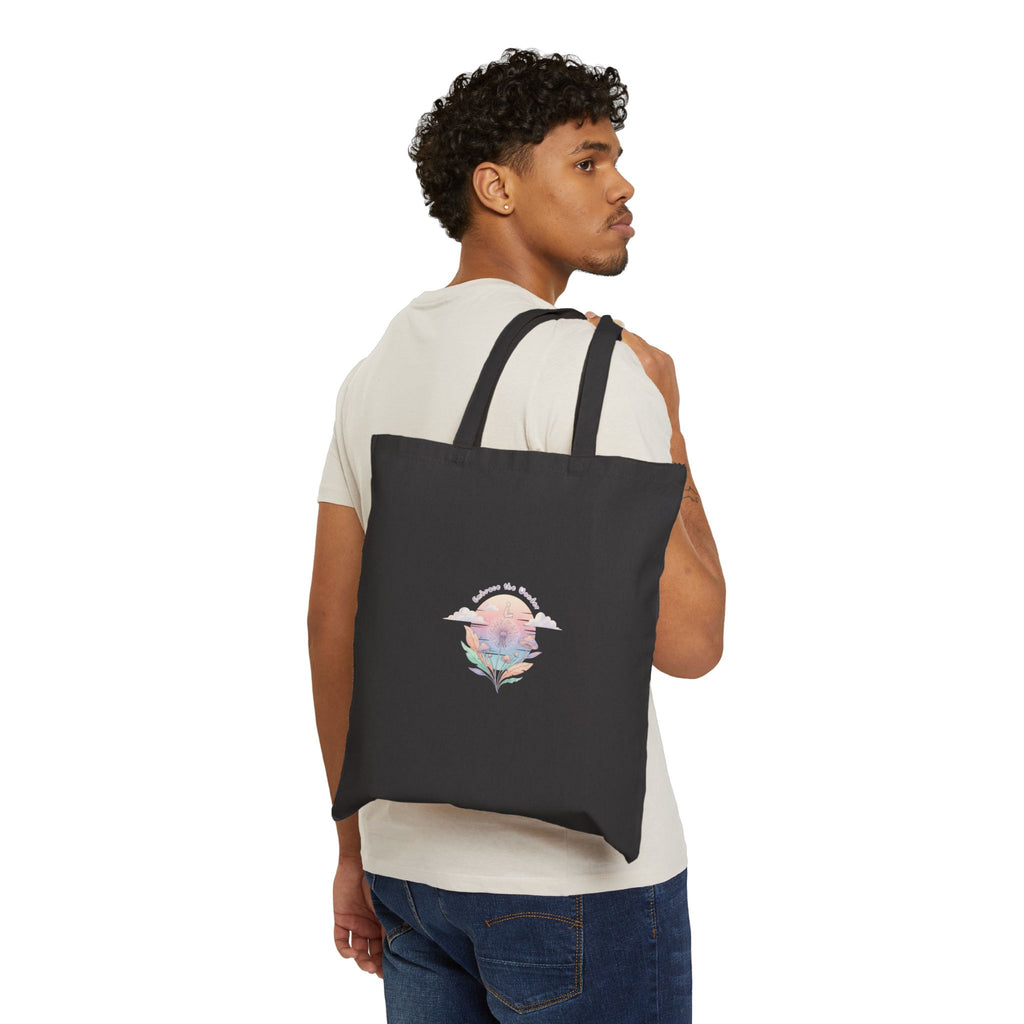 gentle surreal flower illustration Tote | wholesome surrealism, soft pastel design