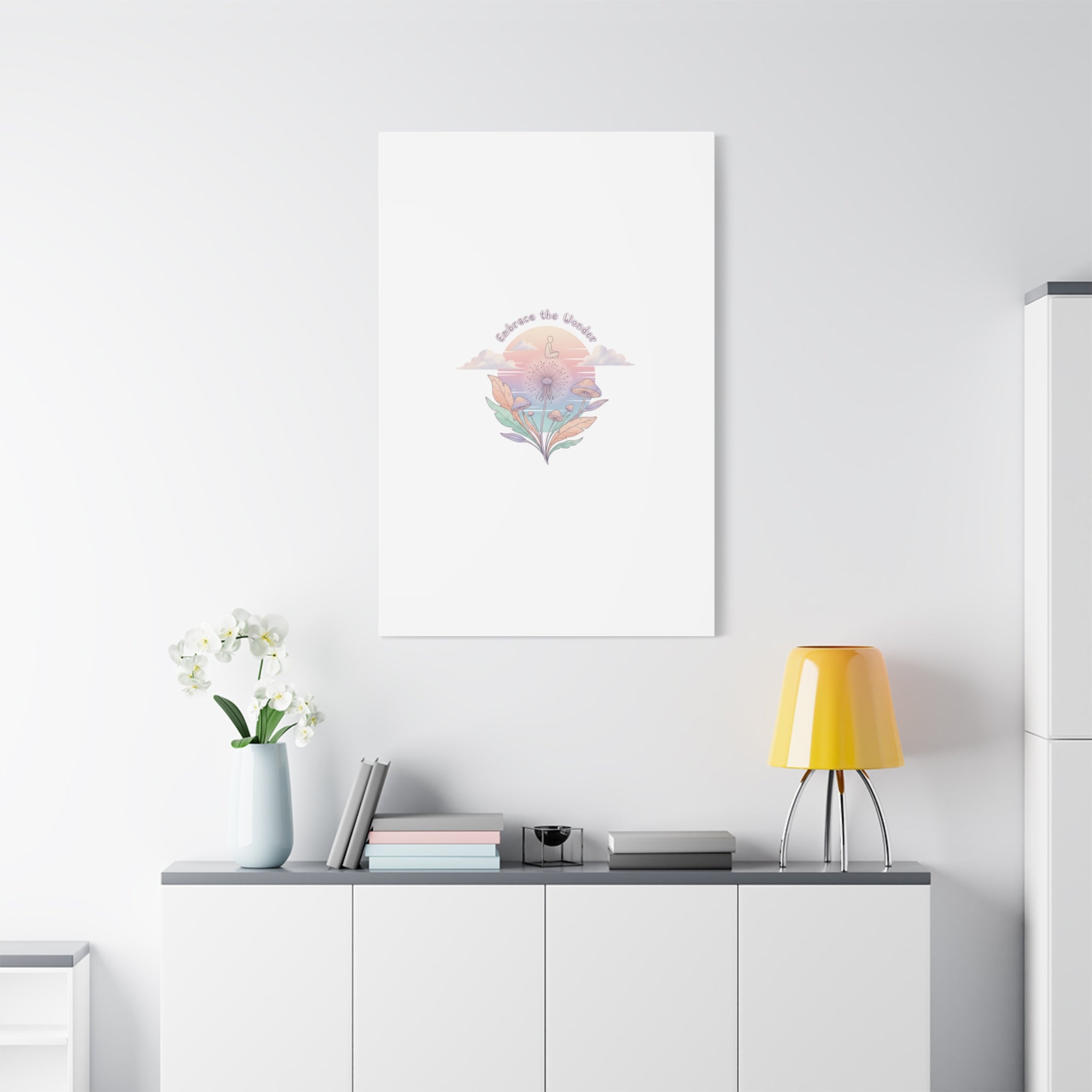 Embrace the Wonder pastel surreal nature print, Canvas
