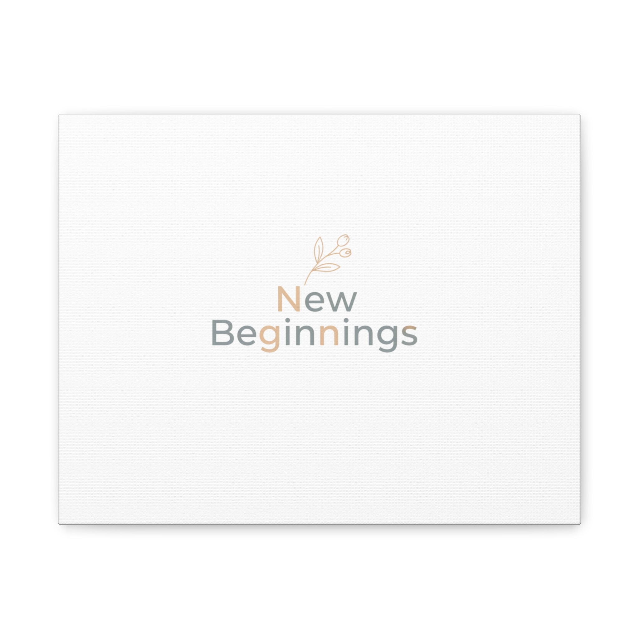 New Beginnings Canvas | Fresh-Start Minimalism, blank page art print