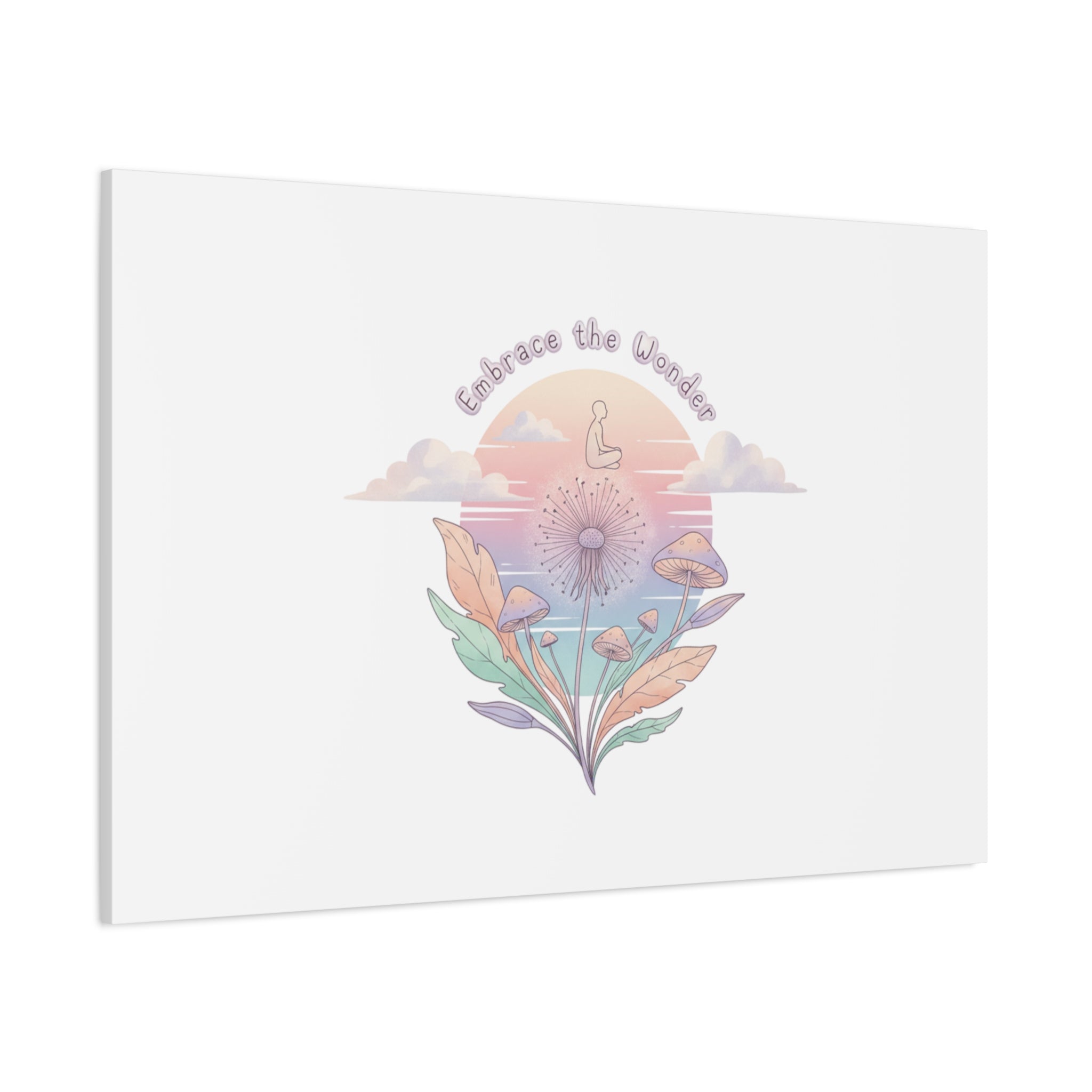 Embrace the Wonder pastel surreal nature print, Canvas