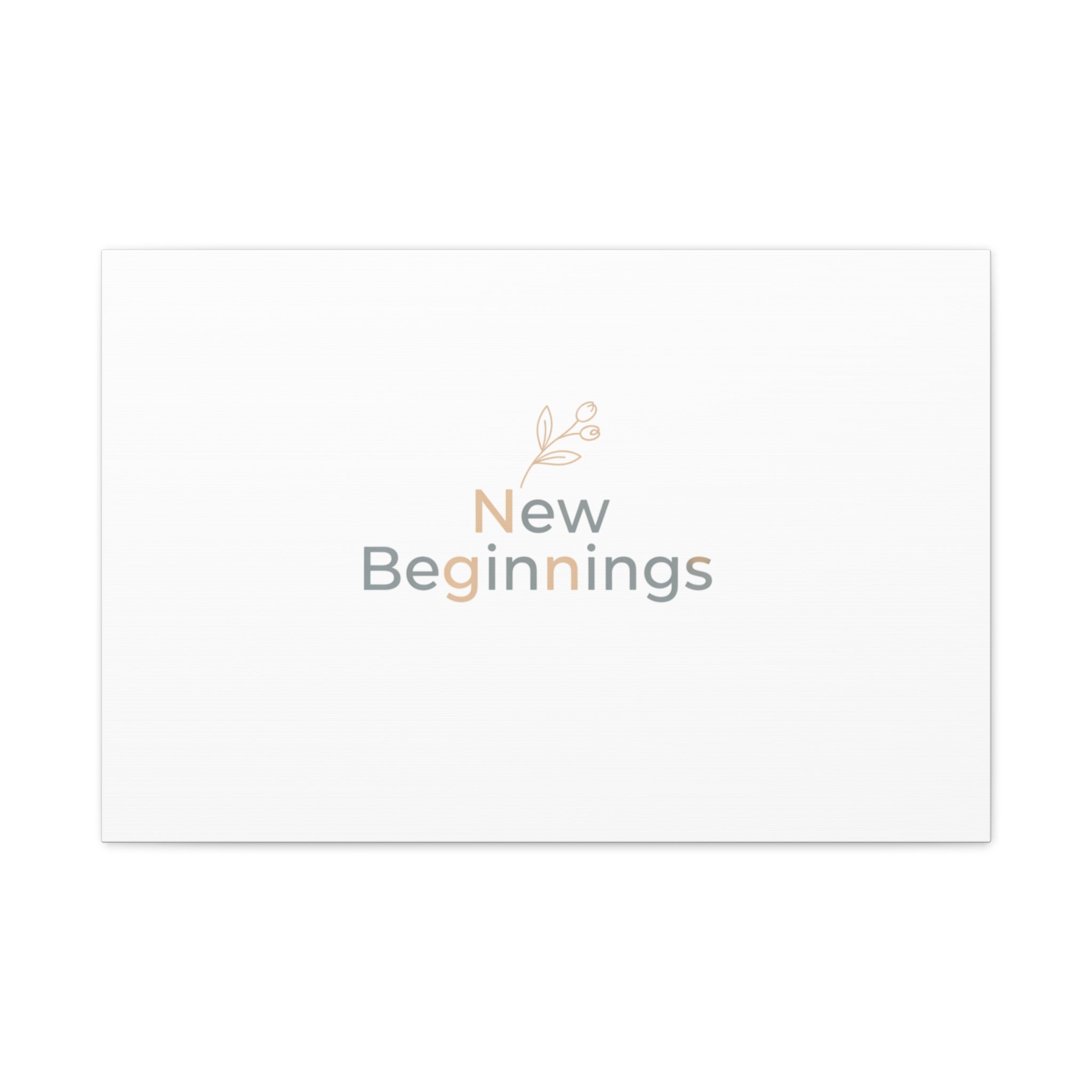 New Beginnings Canvas | Fresh-Start Minimalism, blank page art print