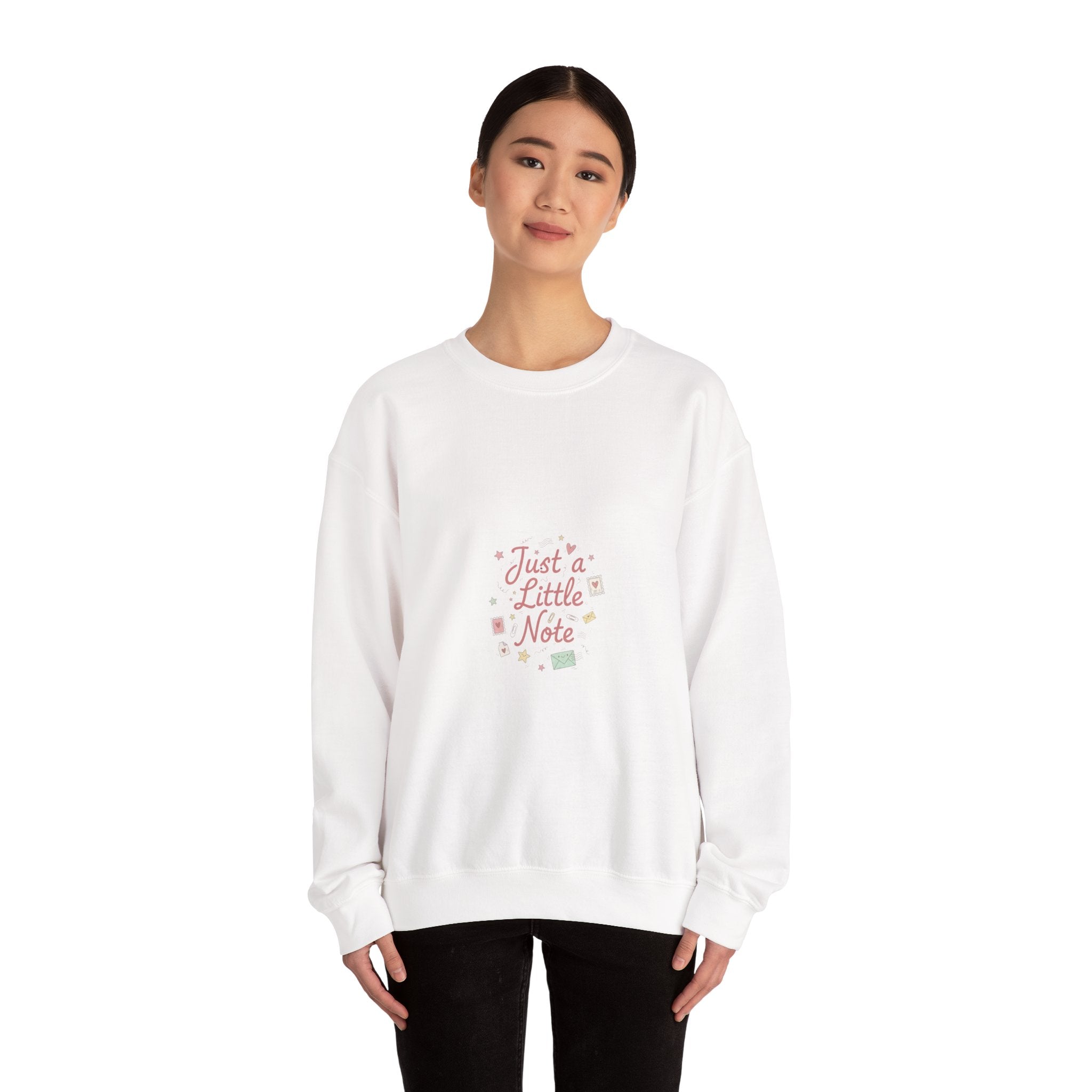 Just a Little Note Sweatshirt | handwritten doodle, sketch aesthetic