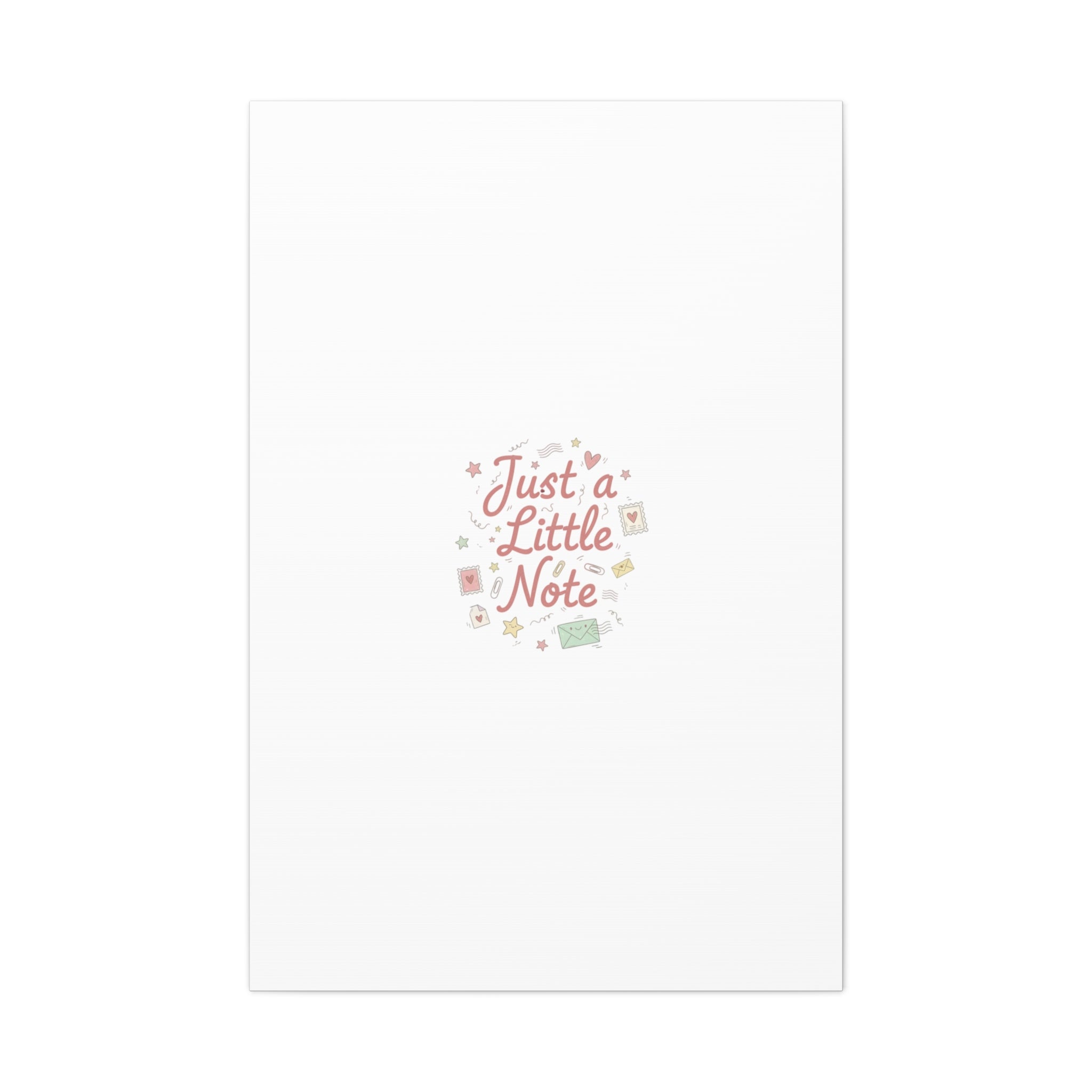 Just a Little Note Canvas | Handwritten Doodle Sketch Aesthetic