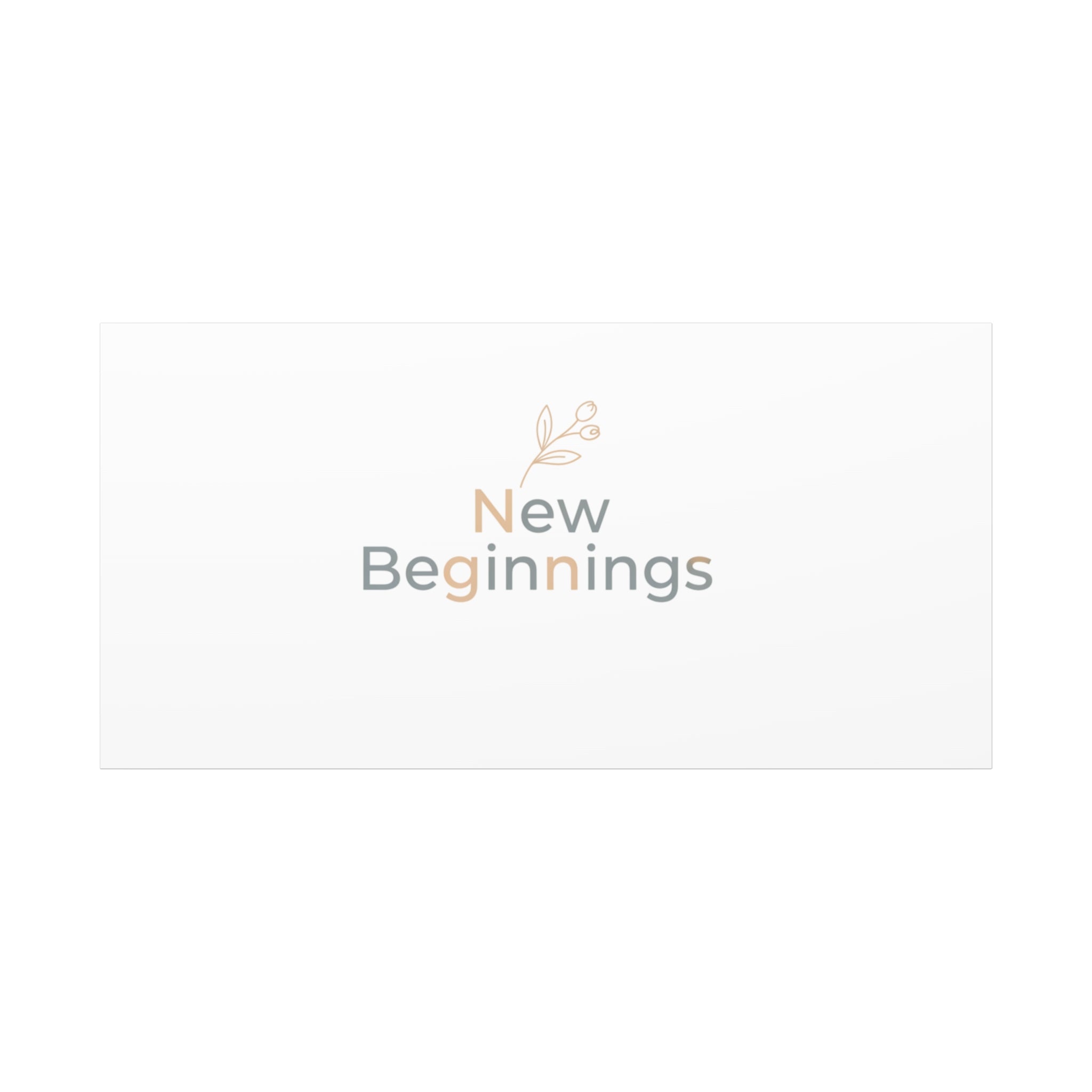 New Beginnings Canvas | Fresh-Start Minimalism, blank page art print