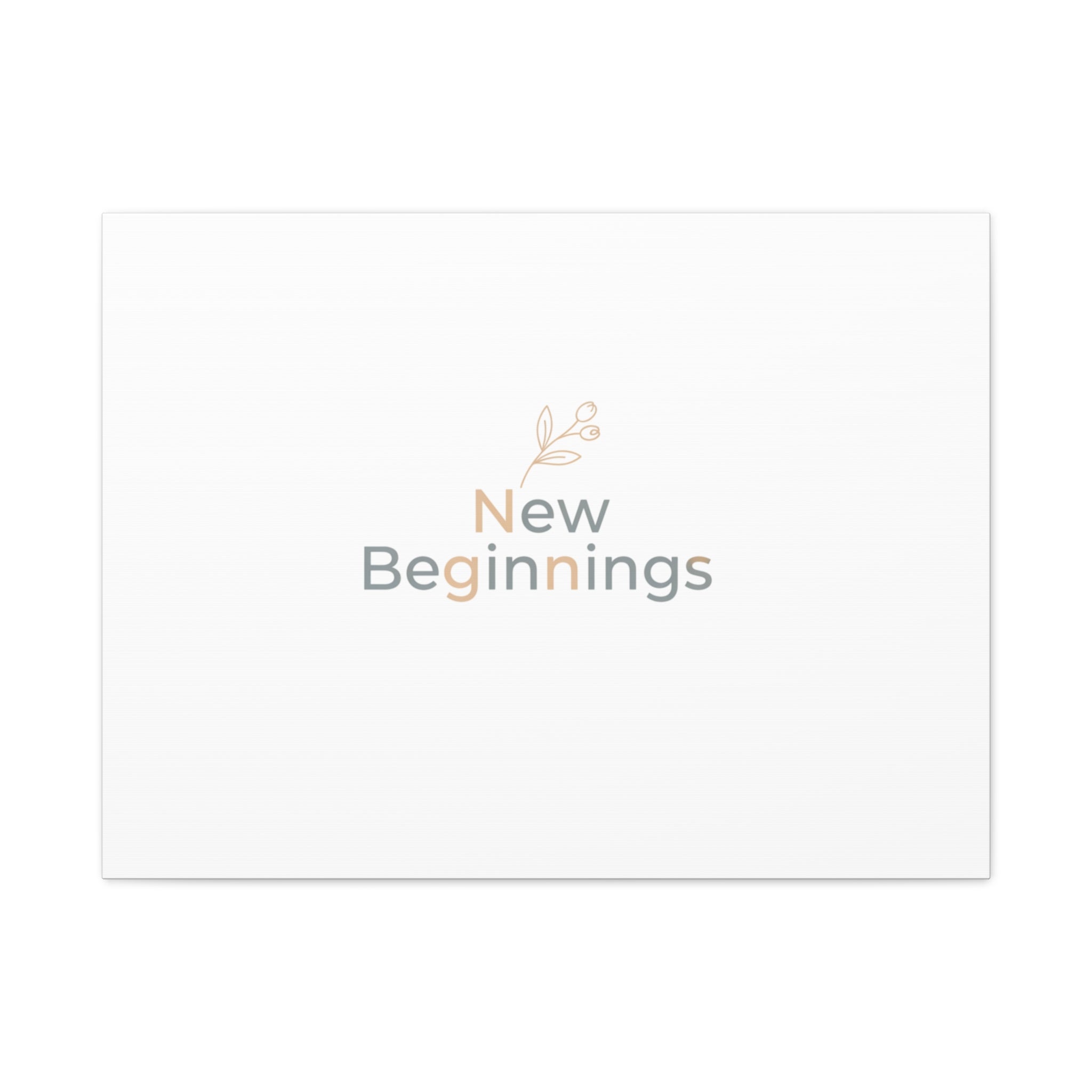 New Beginnings Canvas | Fresh-Start Minimalism, blank page art print