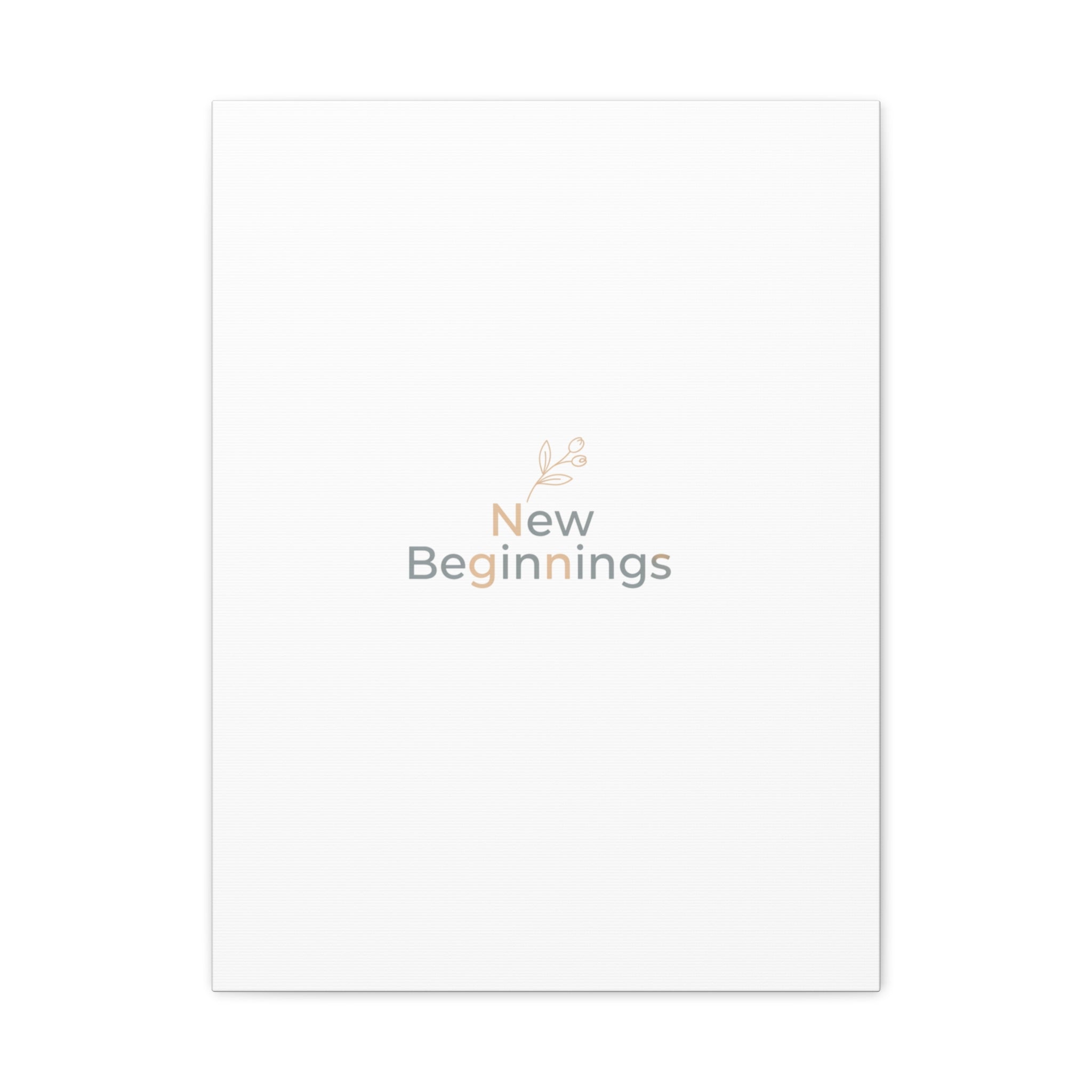New Beginnings Canvas | Fresh-Start Minimalism, blank page art print