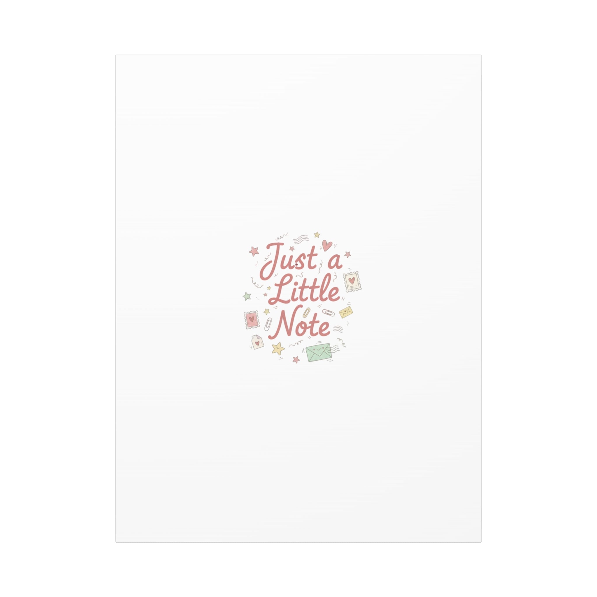 Just a Little Note Canvas | Handwritten Doodle Sketch Aesthetic