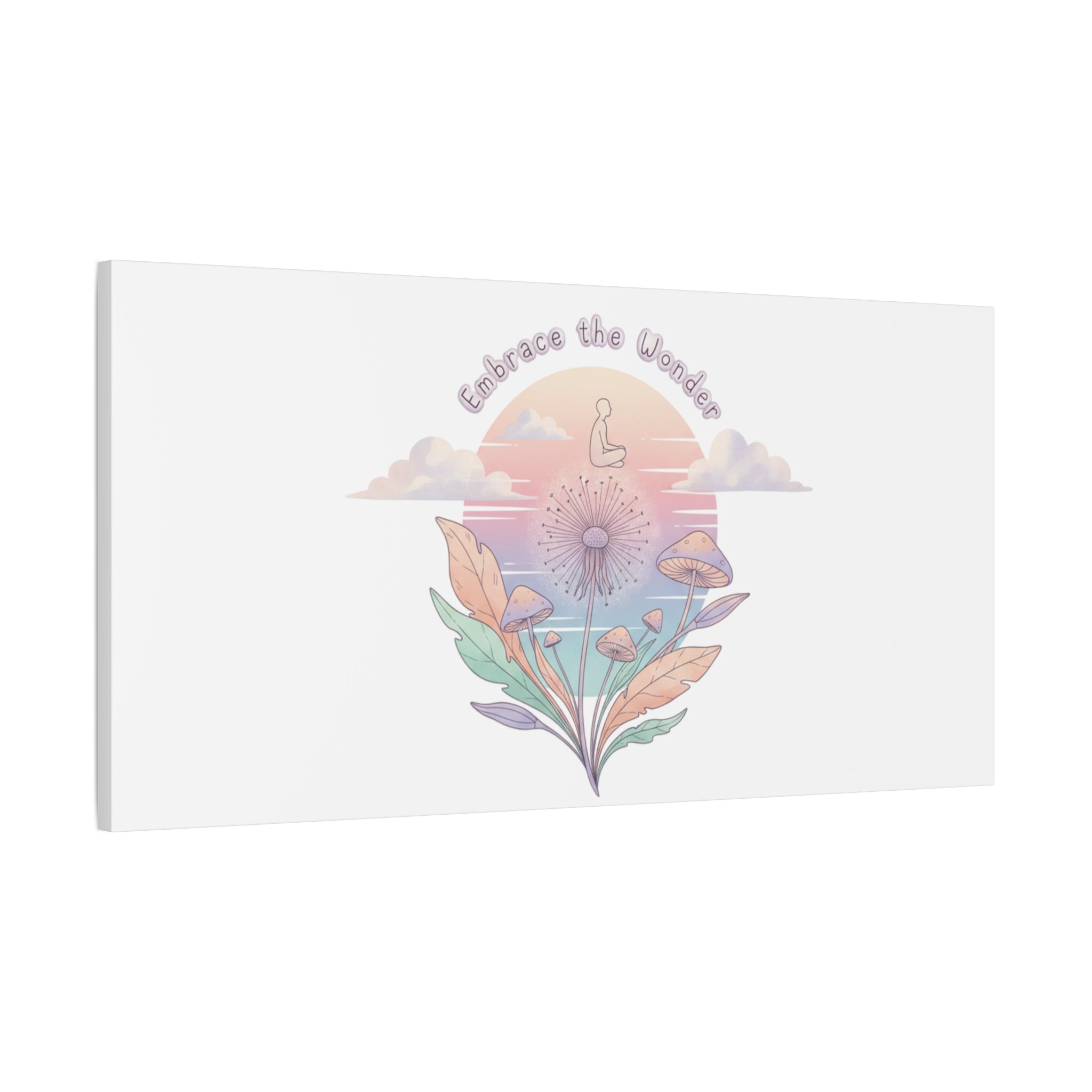 Embrace the Wonder pastel surreal nature print, Canvas