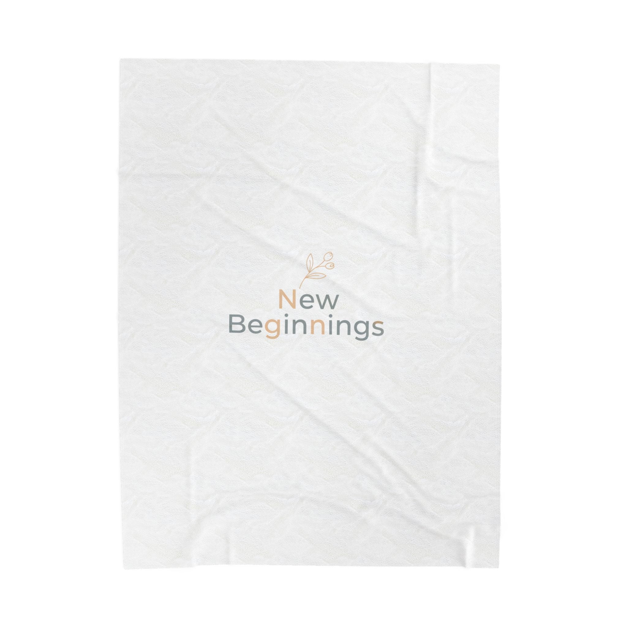 New Beginnings Velveteen Plush Blanket | Fresh-Start Minimalist Décor