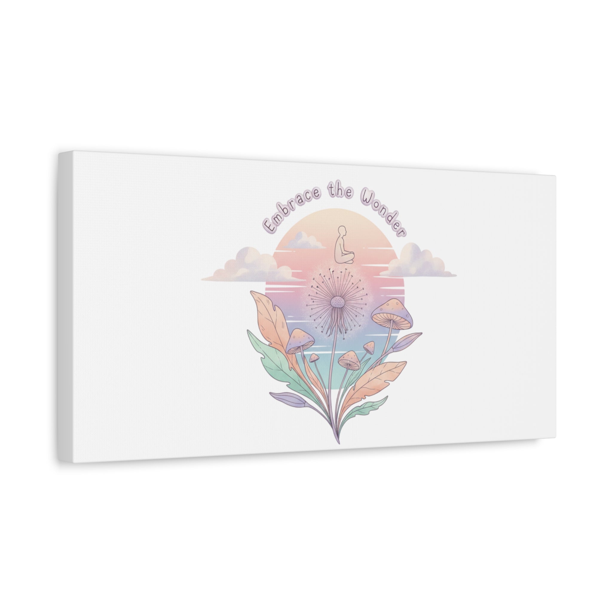 Embrace the Wonder pastel surreal nature print, Canvas