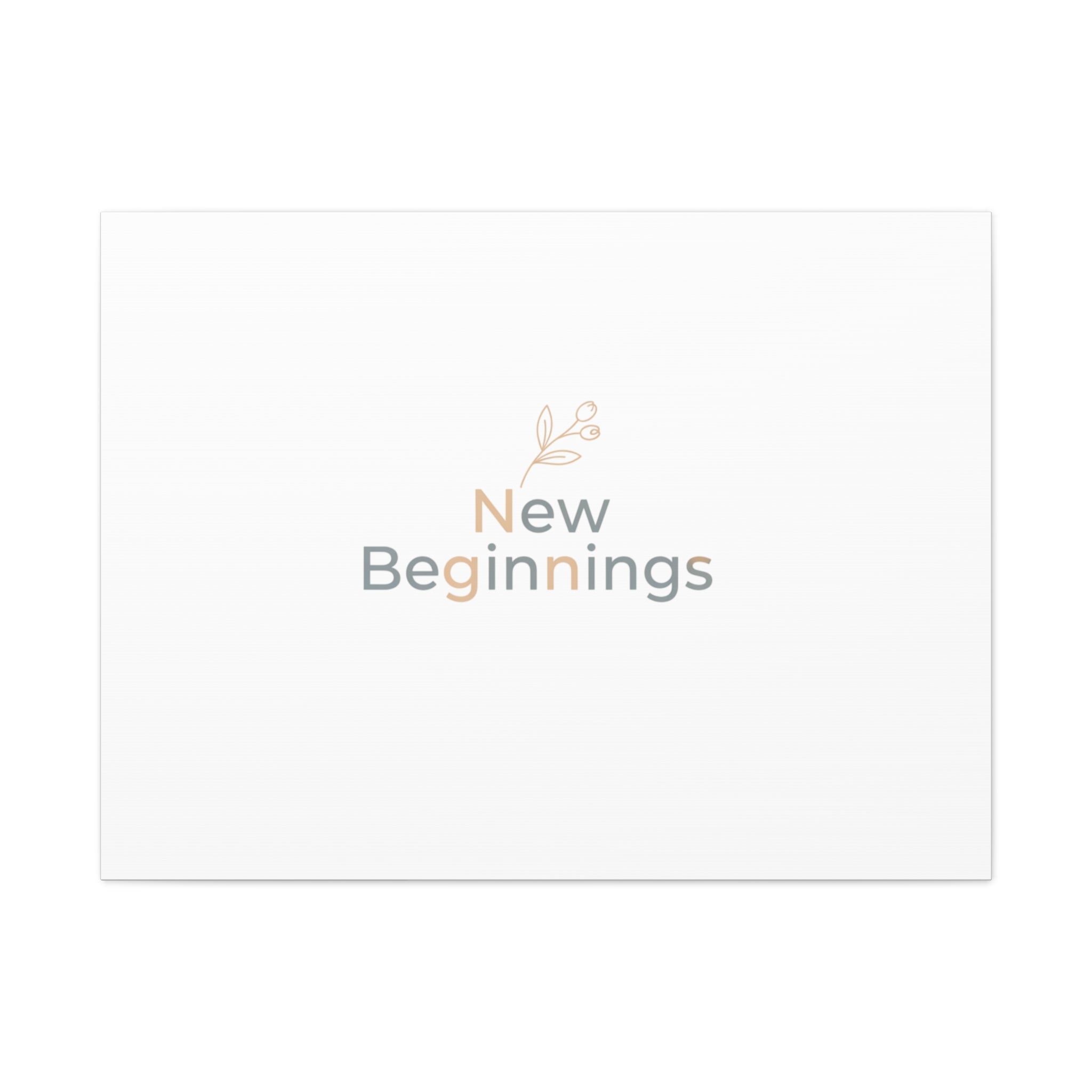 New Beginnings Canvas | Fresh-Start Minimalism, blank page art print