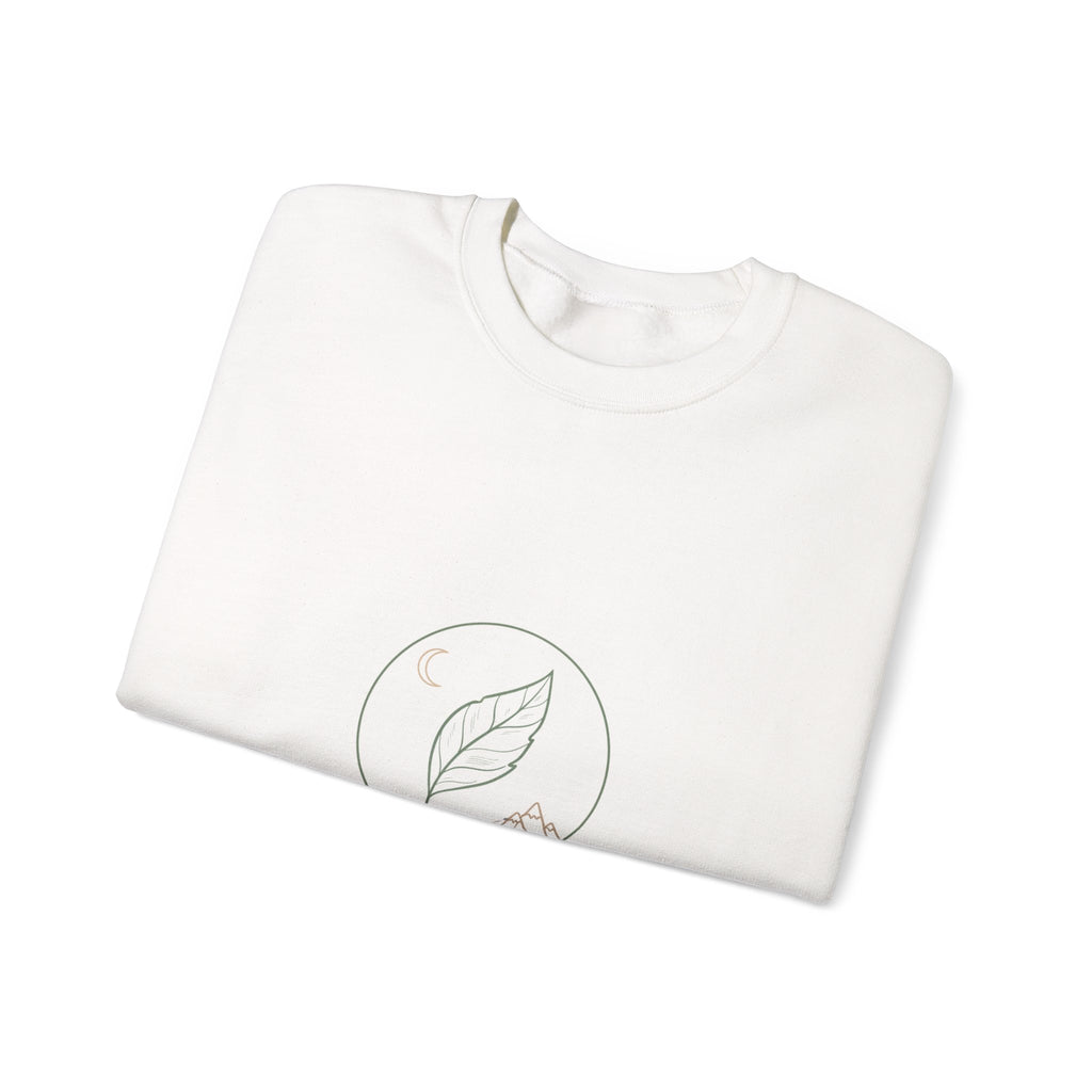 Breathe Leaf Circle Sweatshirt | minimal nature vibes, mindfulness
