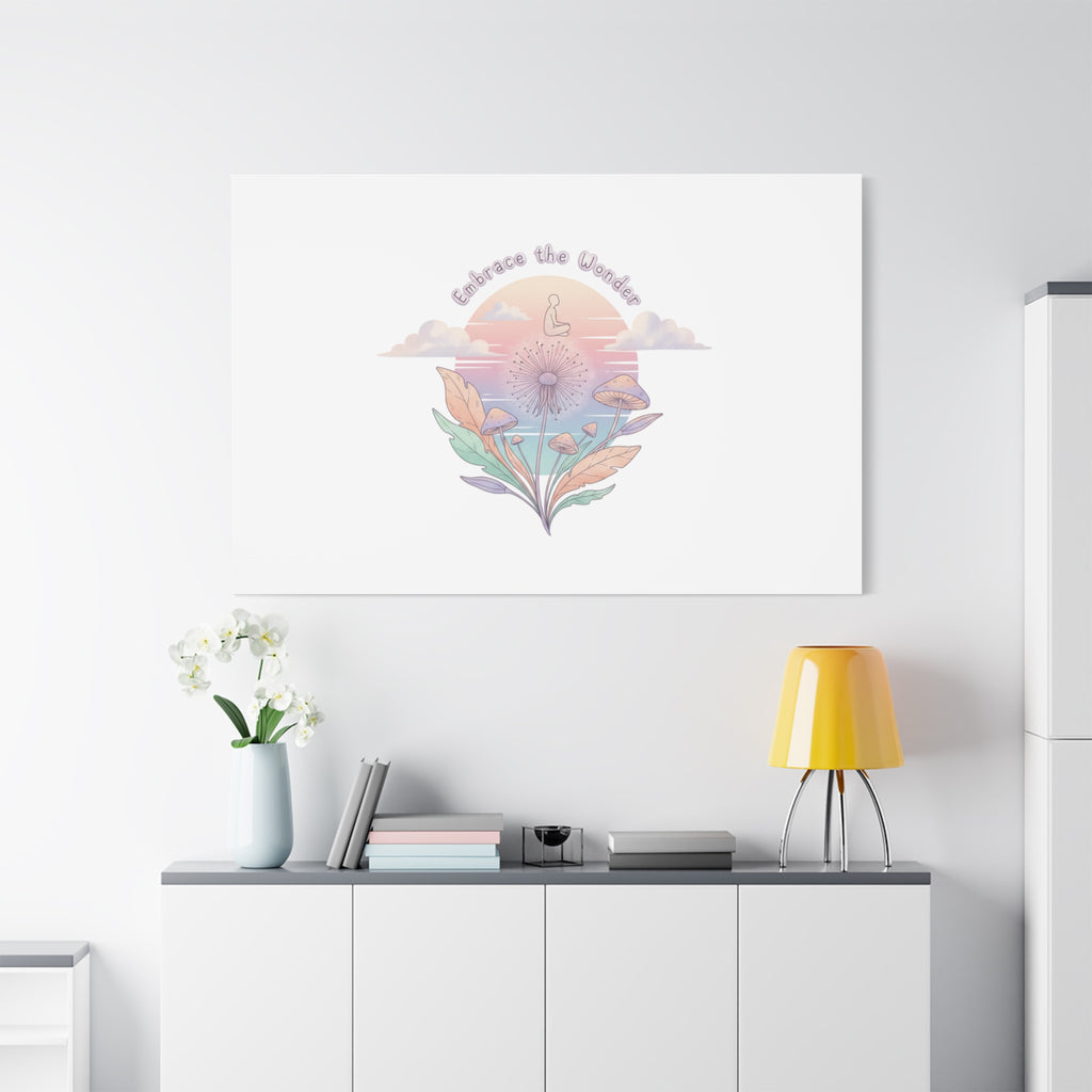 Embrace the Wonder pastel surreal nature print, Canvas