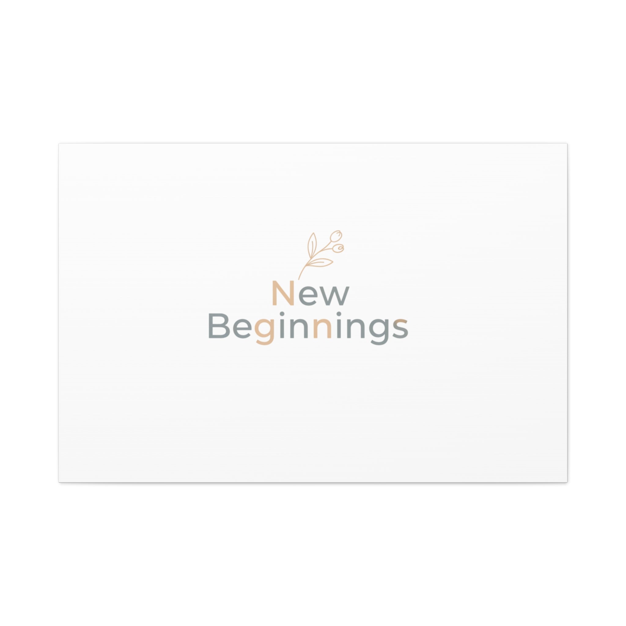 New Beginnings Canvas | Fresh-Start Minimalism, blank page art print