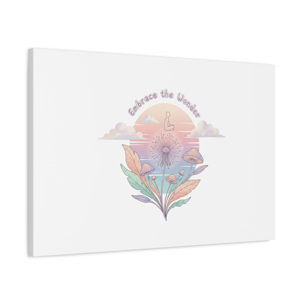 Embrace the Wonder pastel surreal nature print, Canvas