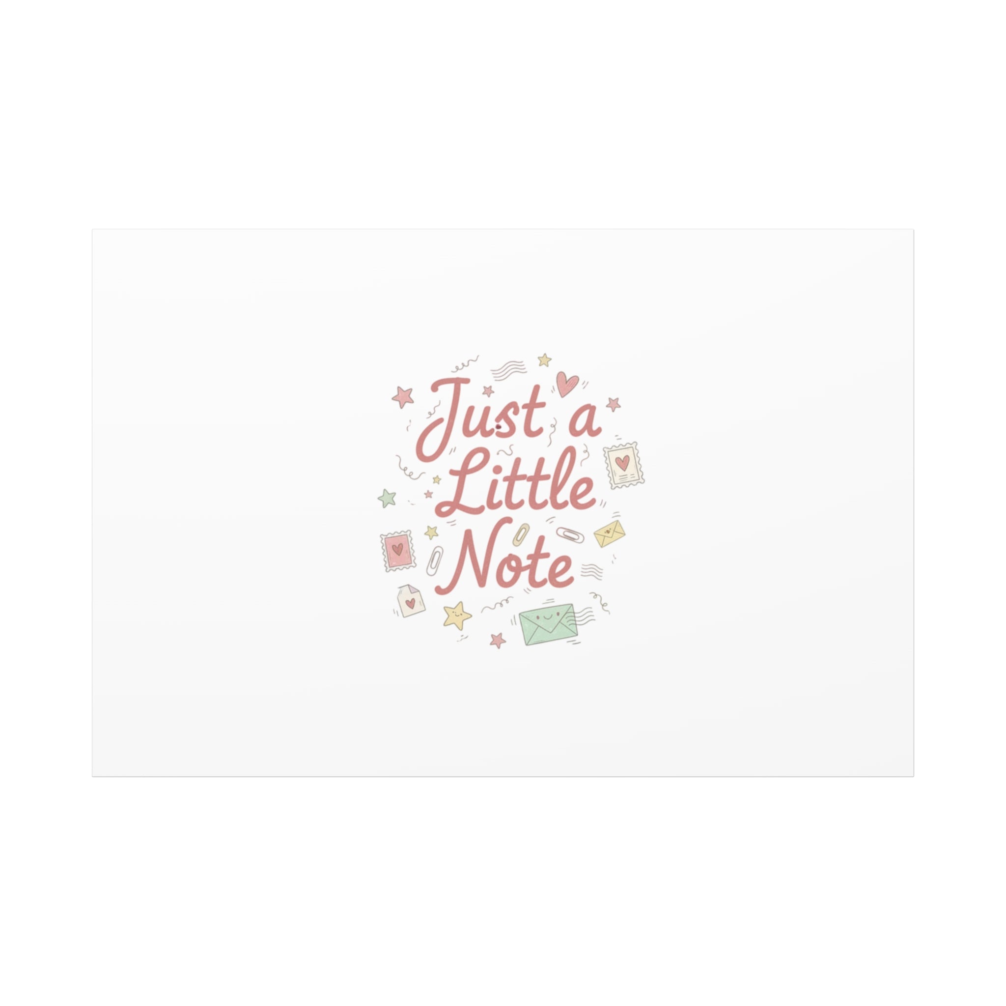 Just a Little Note Canvas | Handwritten Doodle Sketch Aesthetic