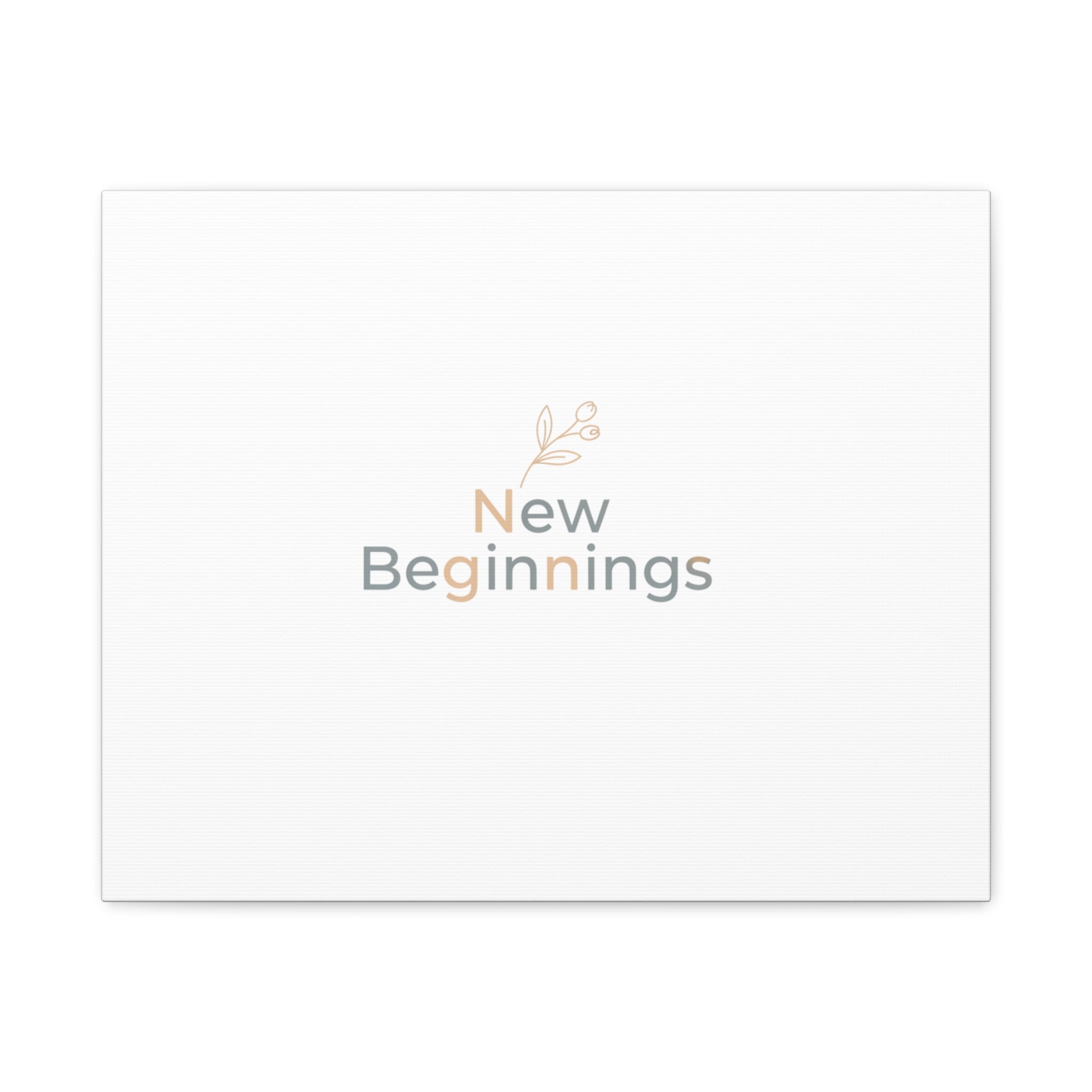 New Beginnings Canvas | Fresh-Start Minimalism, blank page art print