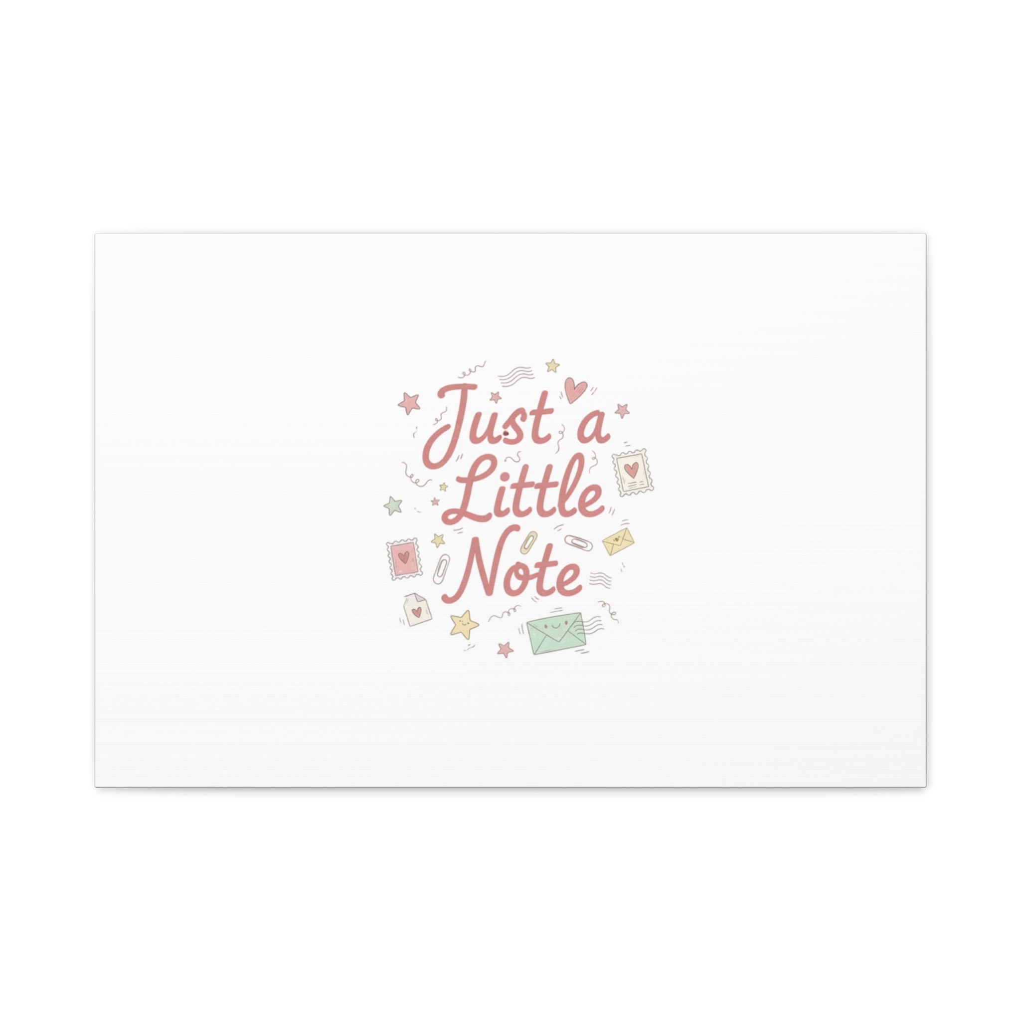 Just a Little Note Canvas | Handwritten Doodle Sketch Aesthetic
