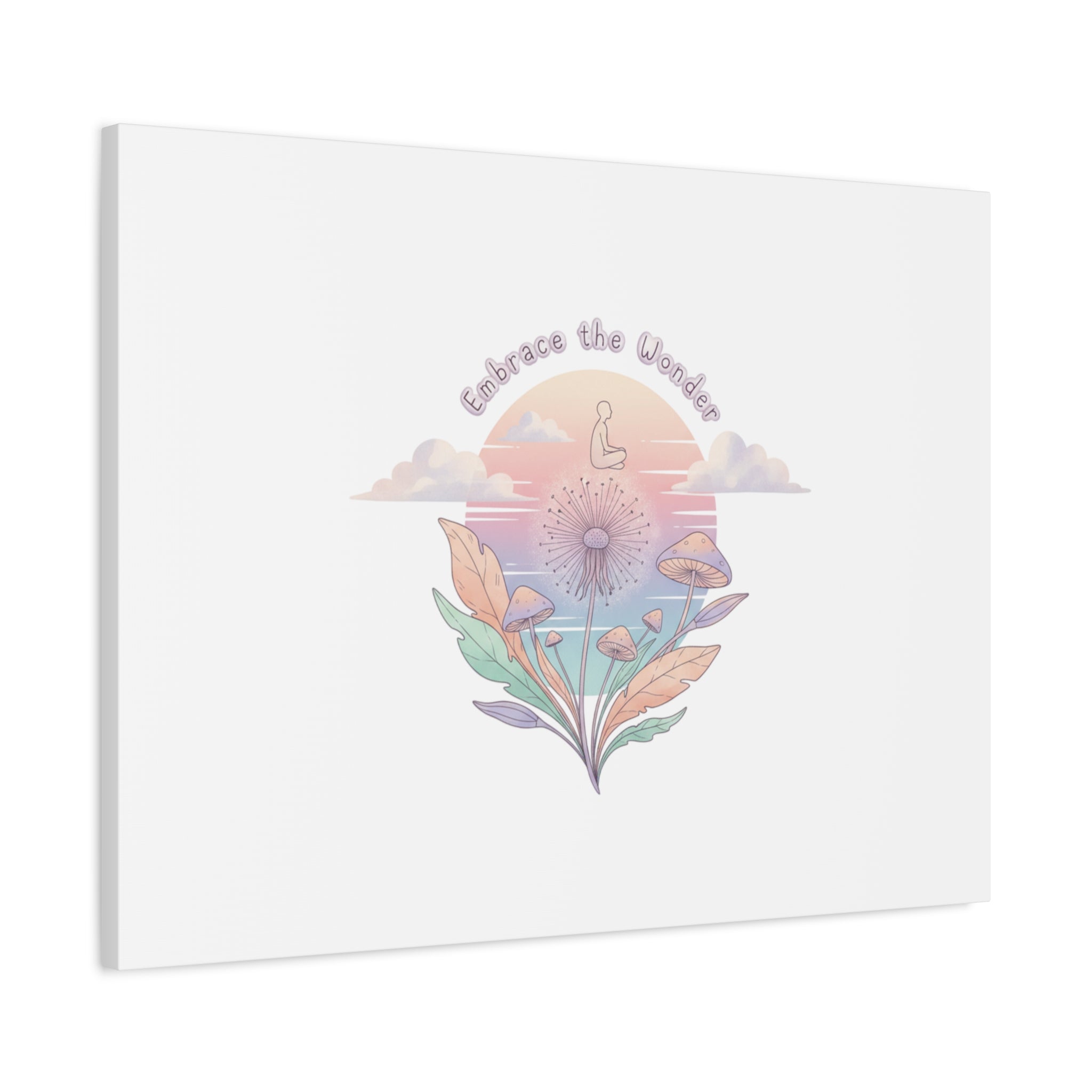 Embrace the Wonder pastel surreal nature print, Canvas