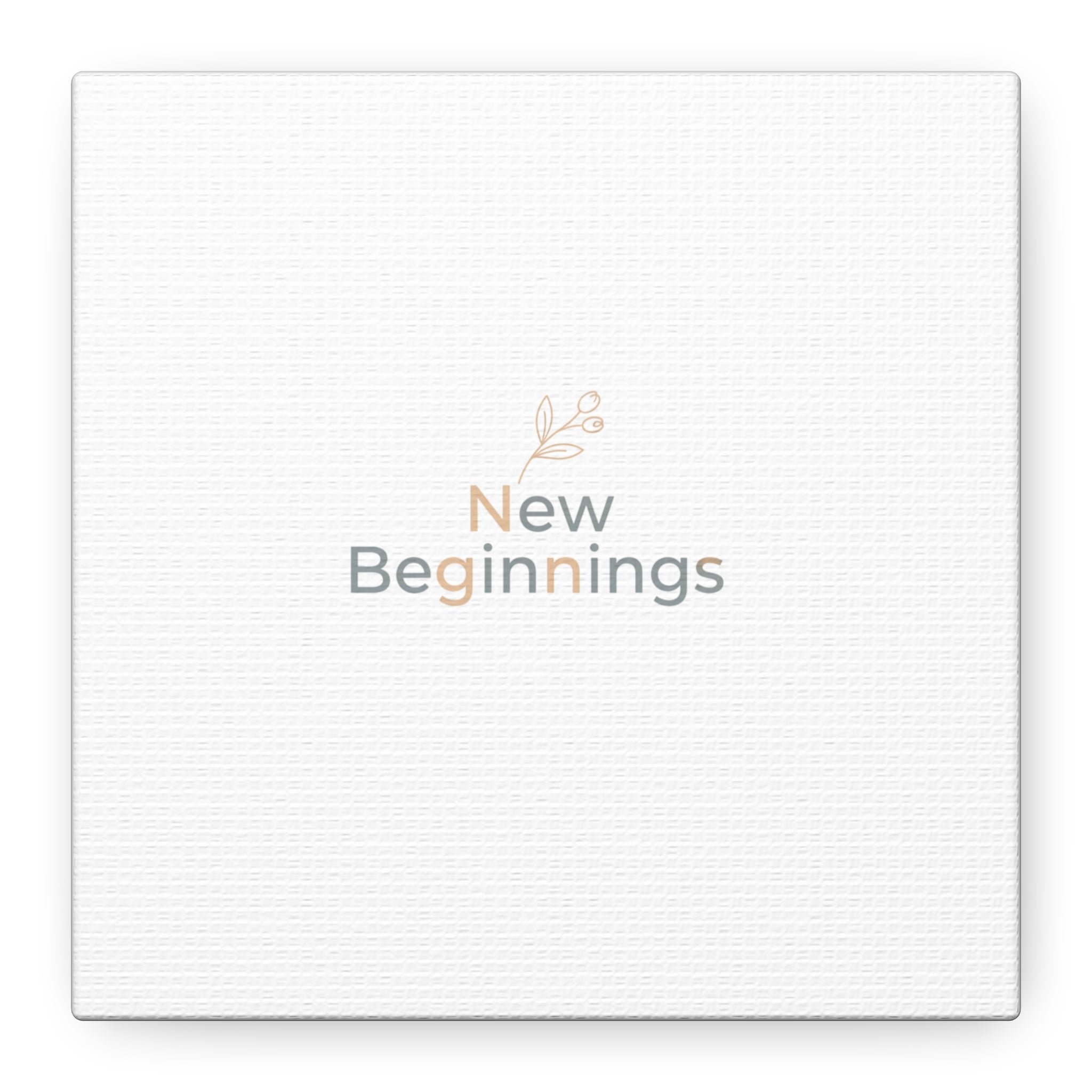 New Beginnings Canvas | Fresh-Start Minimalism, blank page art print