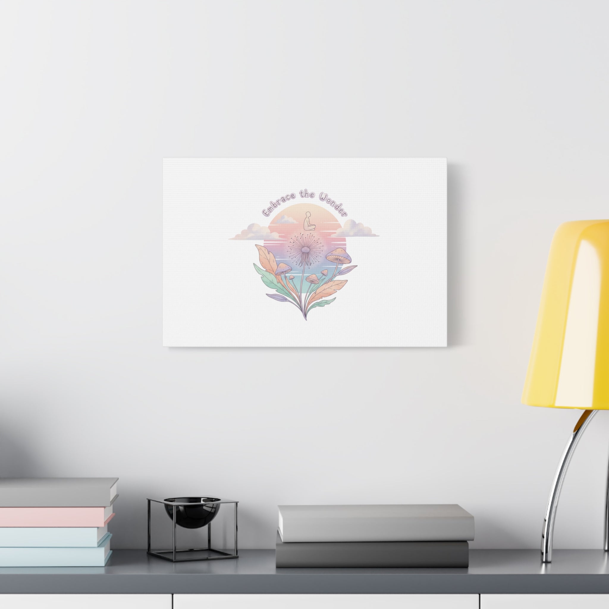 Embrace the Wonder pastel surreal nature print, Canvas