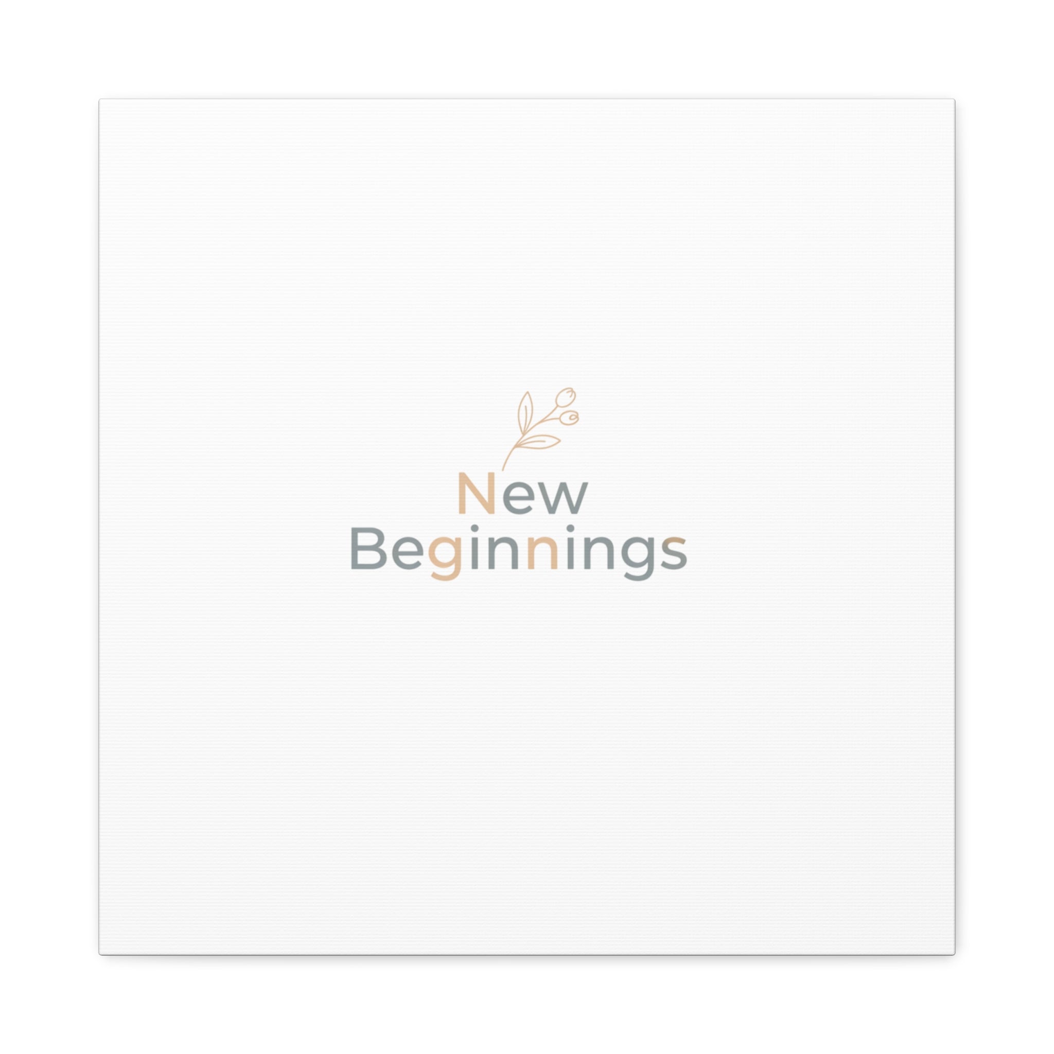 New Beginnings Canvas | Fresh-Start Minimalism, blank page art print