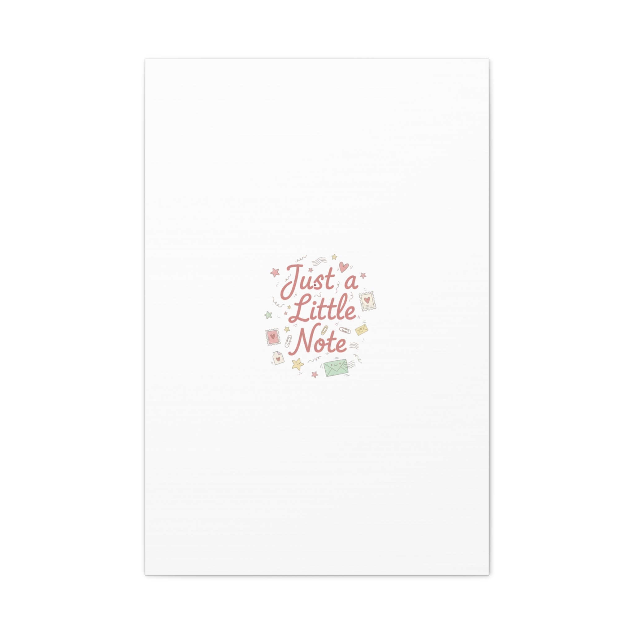 Just a Little Note Canvas | Handwritten Doodle Sketch Aesthetic