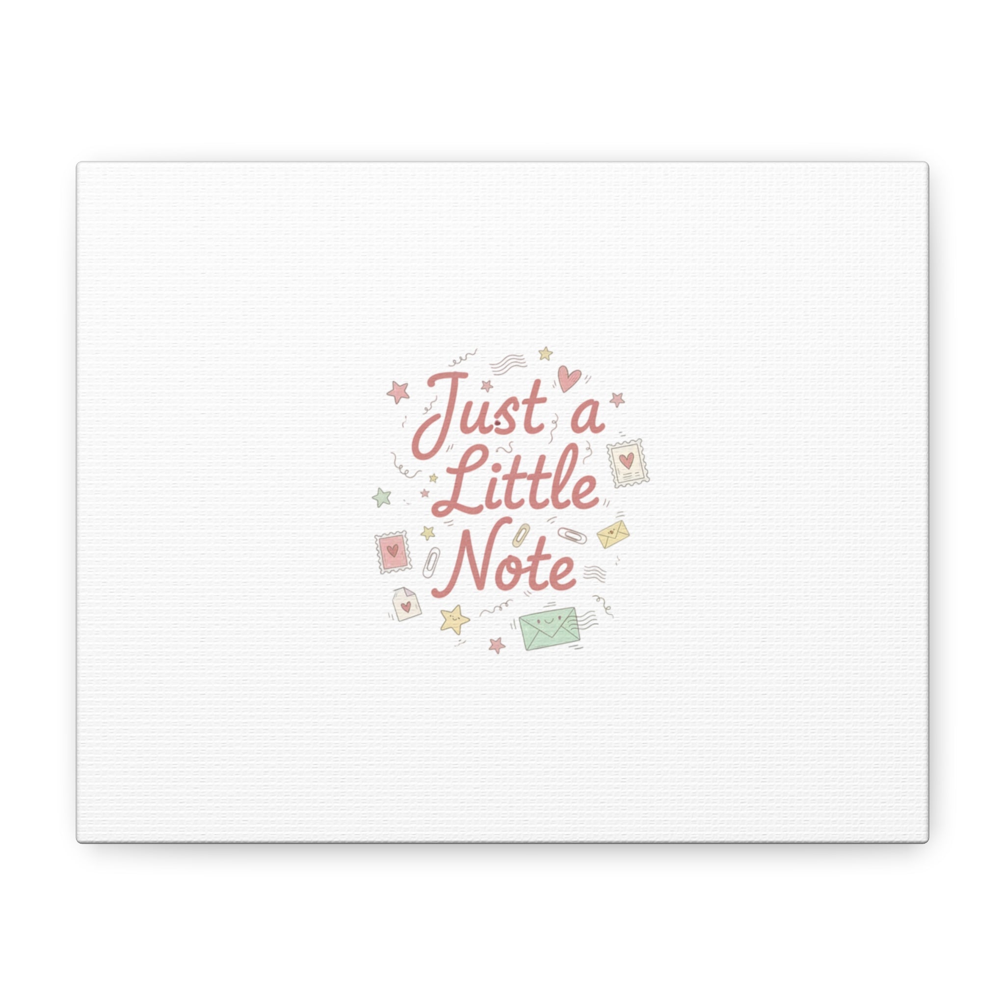 Just a Little Note Canvas | Handwritten Doodle Sketch Aesthetic